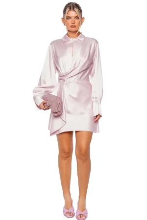 Talit Ballet Pink Draped Mini Dress