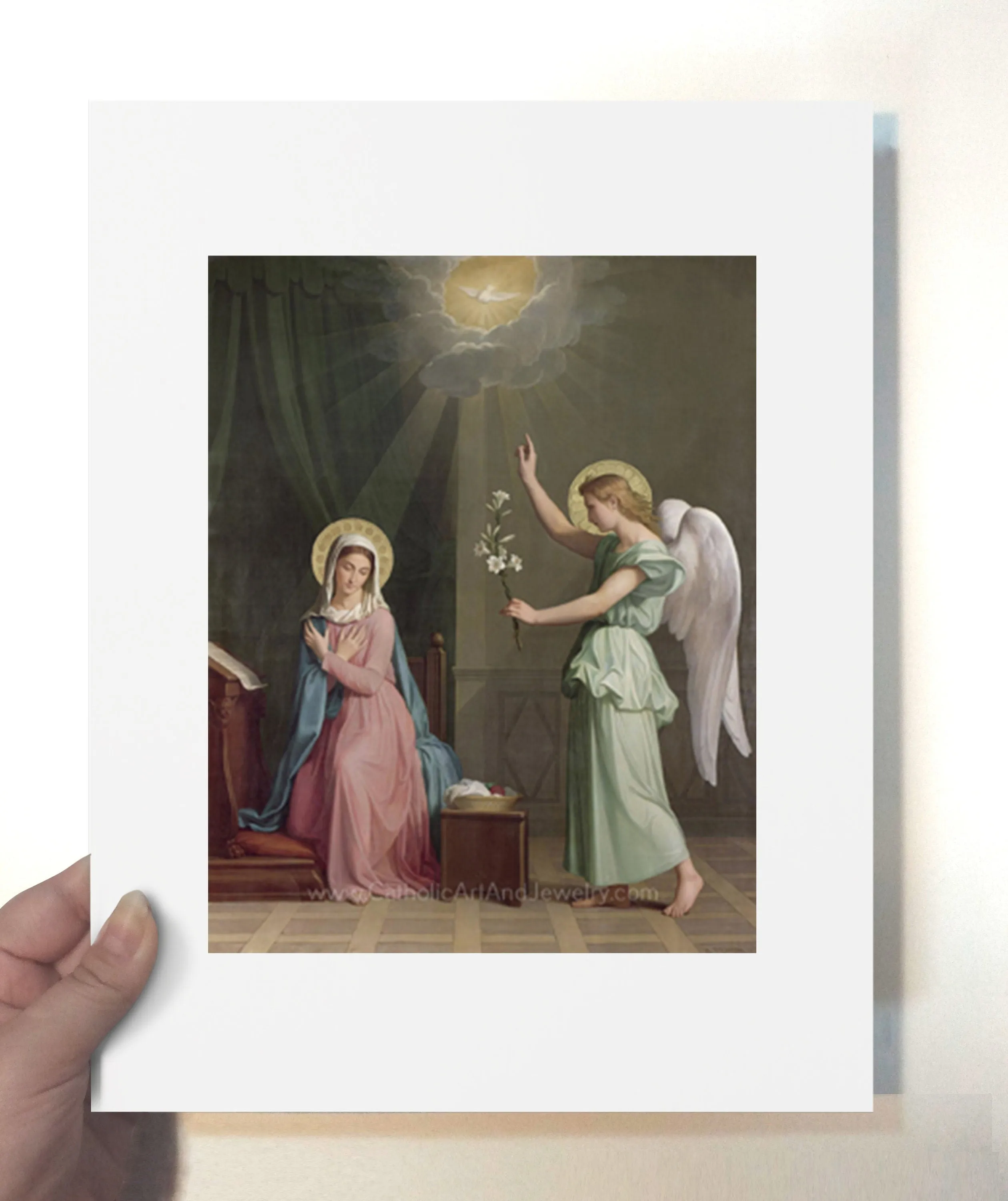 The Annunciation – 3 Sizes – Victorian Art – Auguste Pichon – Catholic Art Print – Archival Quality – St Mary – Angel Gabriel