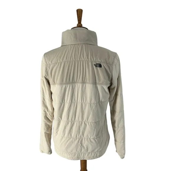 The North Face Mountain Quilted Half Zip Pullover Sweatshirt Beige Size S