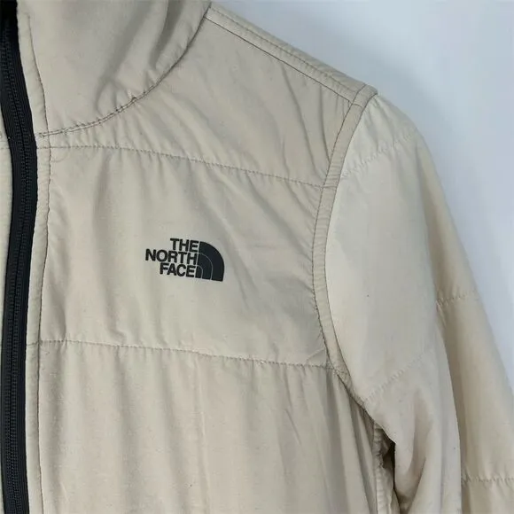 The North Face Mountain Quilted Half Zip Pullover Sweatshirt Beige Size S