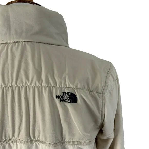 The North Face Mountain Quilted Half Zip Pullover Sweatshirt Beige Size S