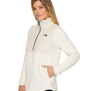 The North Face Mountain Quilted Half Zip Pullover Sweatshirt Beige Size S