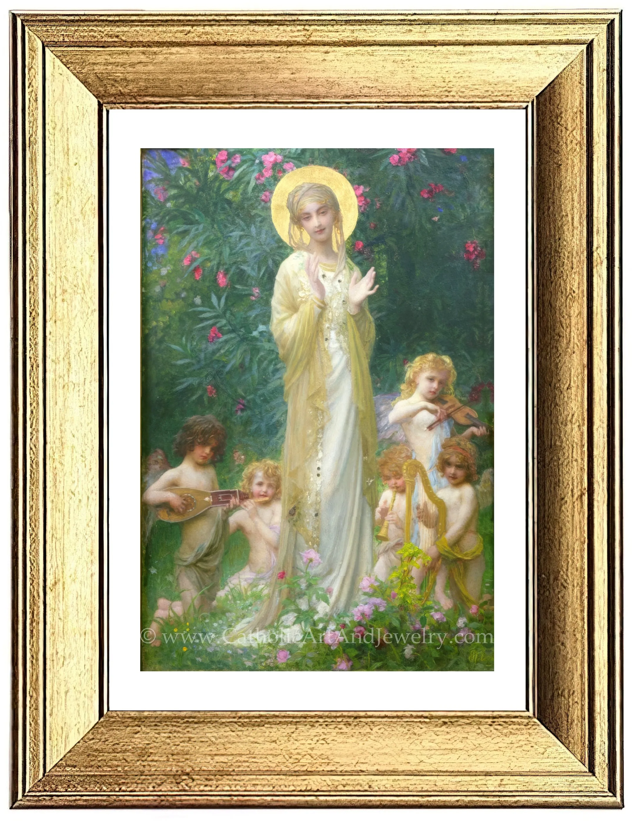 The Virgin in Paradise – Ernest Hebert – Beautiful Catholic Art Print – Archival Quality – Catholic Gift