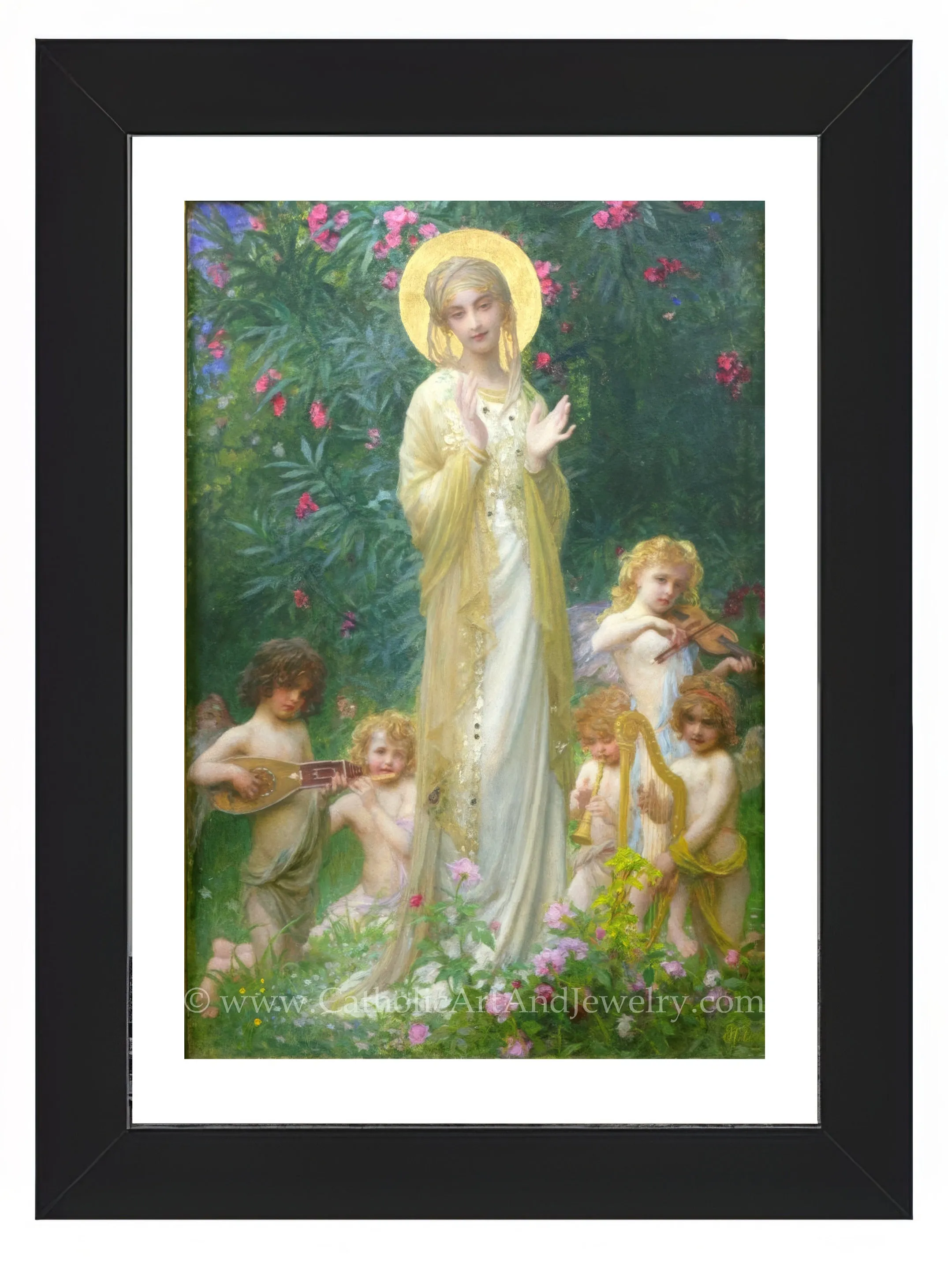 The Virgin in Paradise – Ernest Hebert – Beautiful Catholic Art Print – Archival Quality – Catholic Gift
