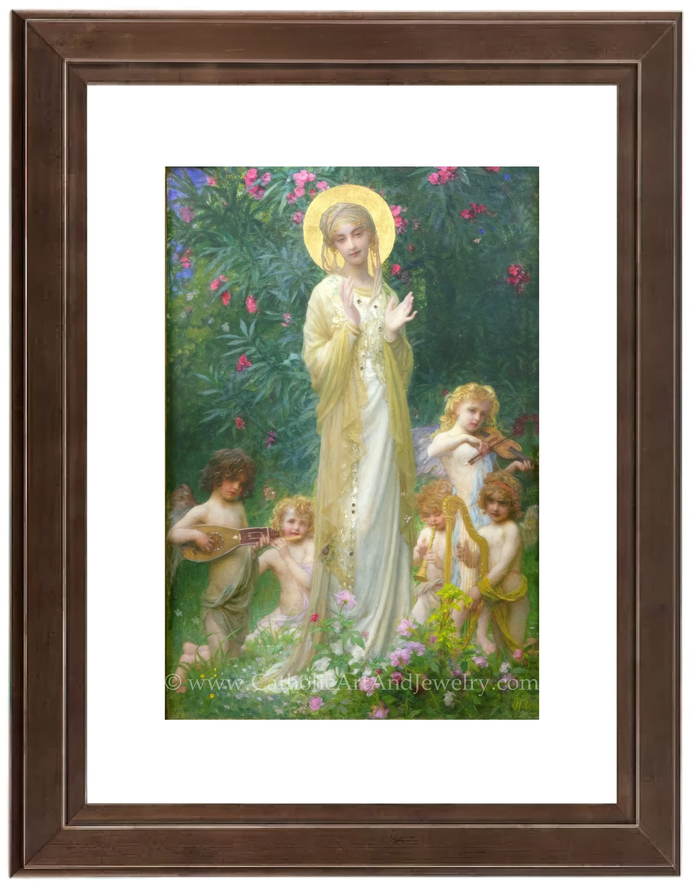 The Virgin in Paradise – Ernest Hebert – Beautiful Catholic Art Print – Archival Quality – Catholic Gift