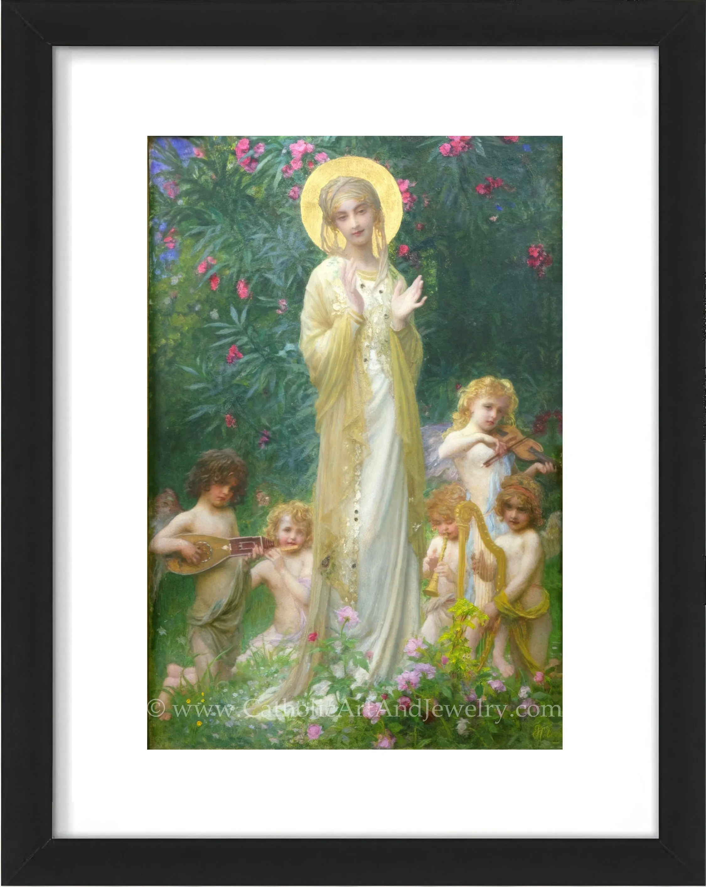 The Virgin in Paradise – Ernest Hebert – Beautiful Catholic Art Print – Archival Quality – Catholic Gift