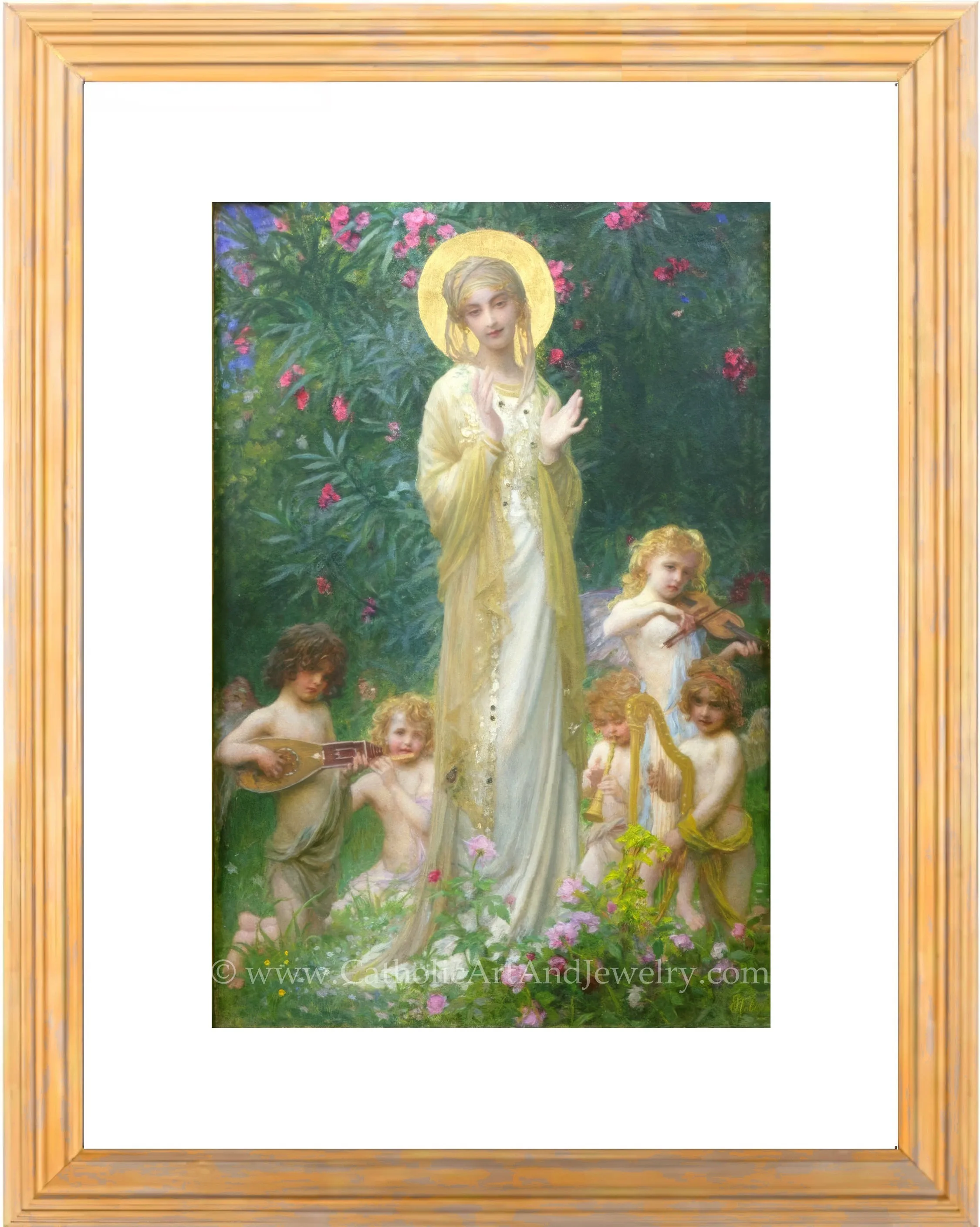 The Virgin in Paradise – Ernest Hebert – Beautiful Catholic Art Print – Archival Quality – Catholic Gift