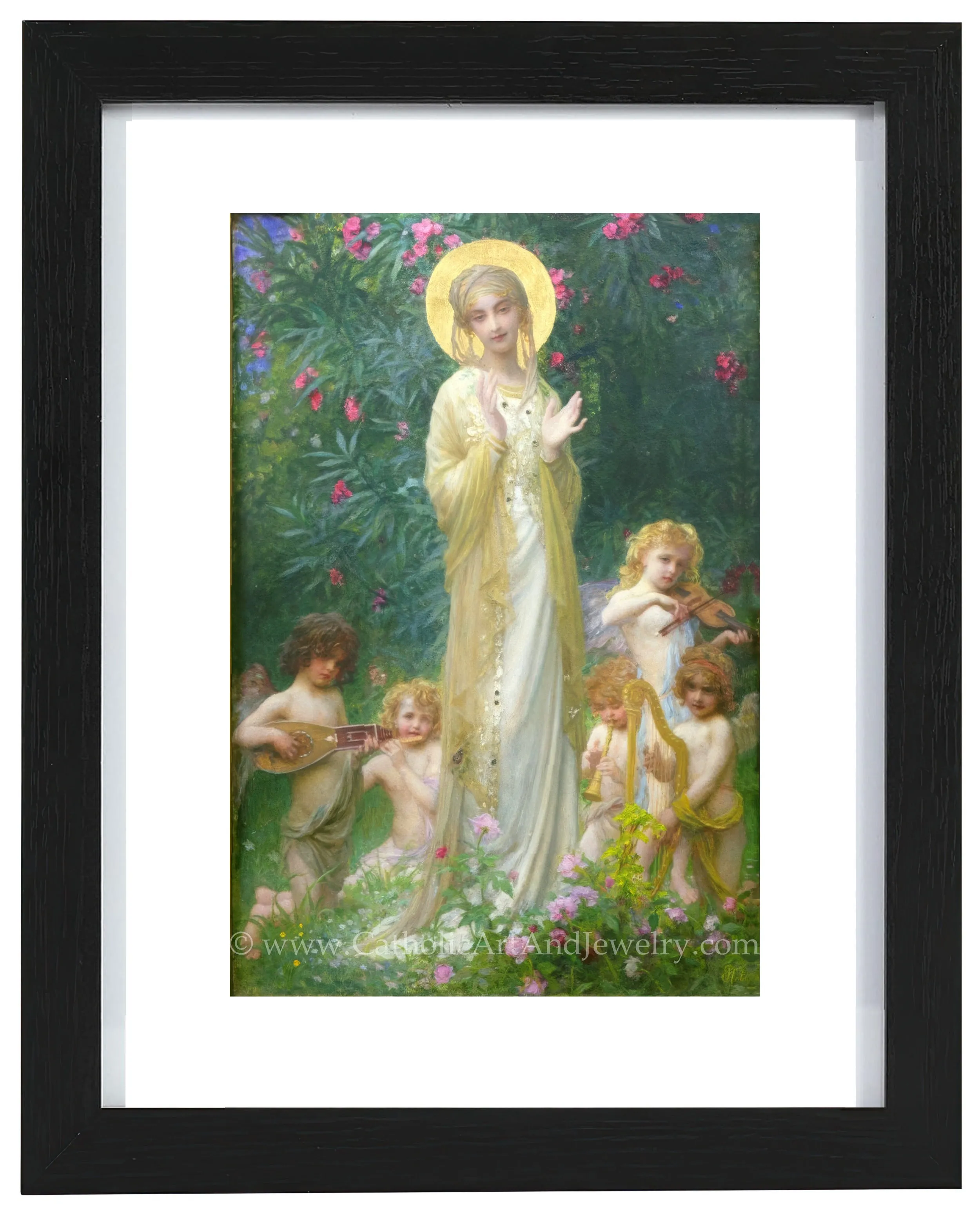 The Virgin in Paradise – Ernest Hebert – Beautiful Catholic Art Print – Archival Quality – Catholic Gift