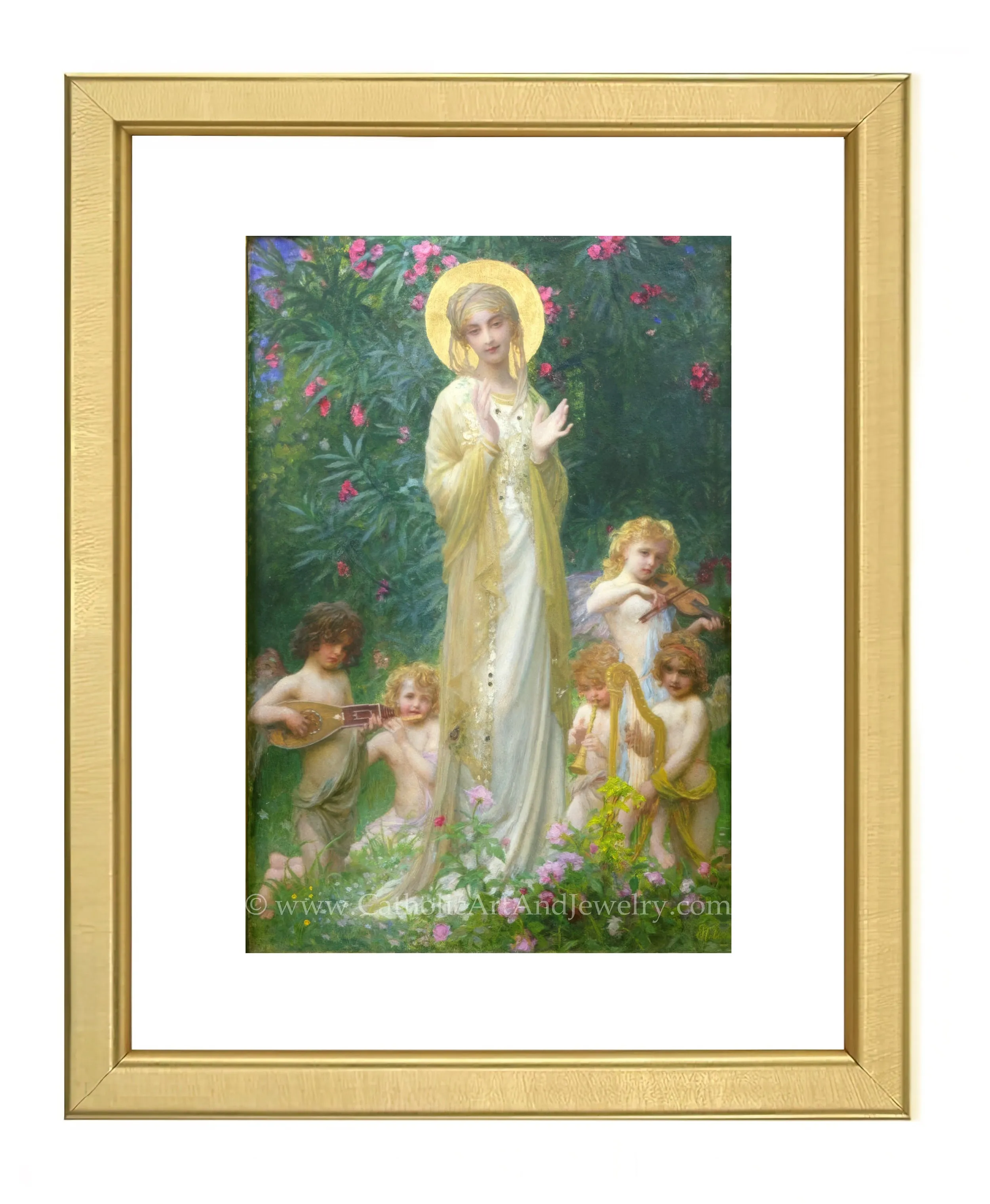 The Virgin in Paradise – Ernest Hebert – Beautiful Catholic Art Print – Archival Quality – Catholic Gift