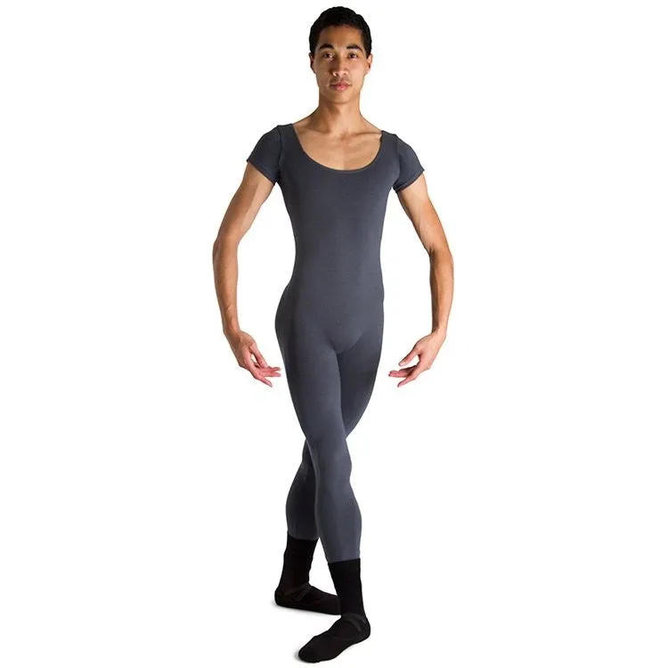 U3472M - Bloch Matt Scoop Neck Cap Sleeve Mens Unitard