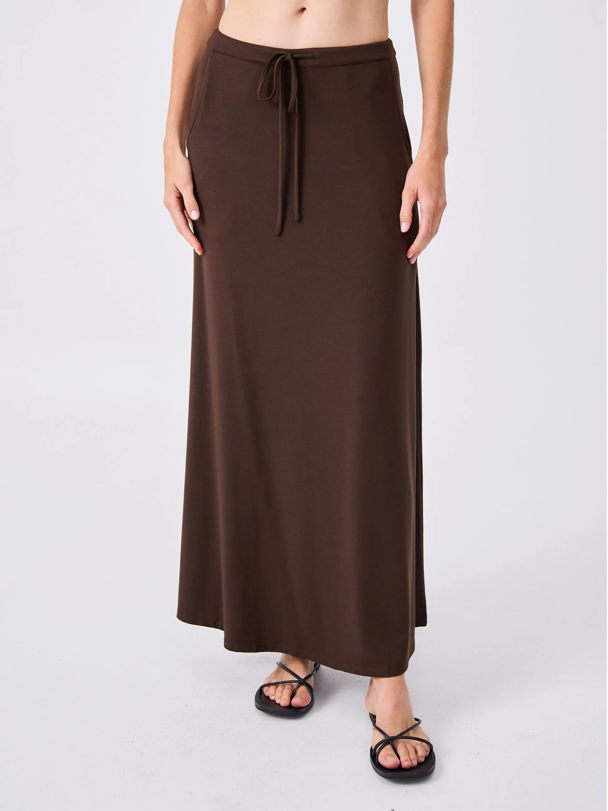 Ultimate Maxi Skirt  - Coffee Bean