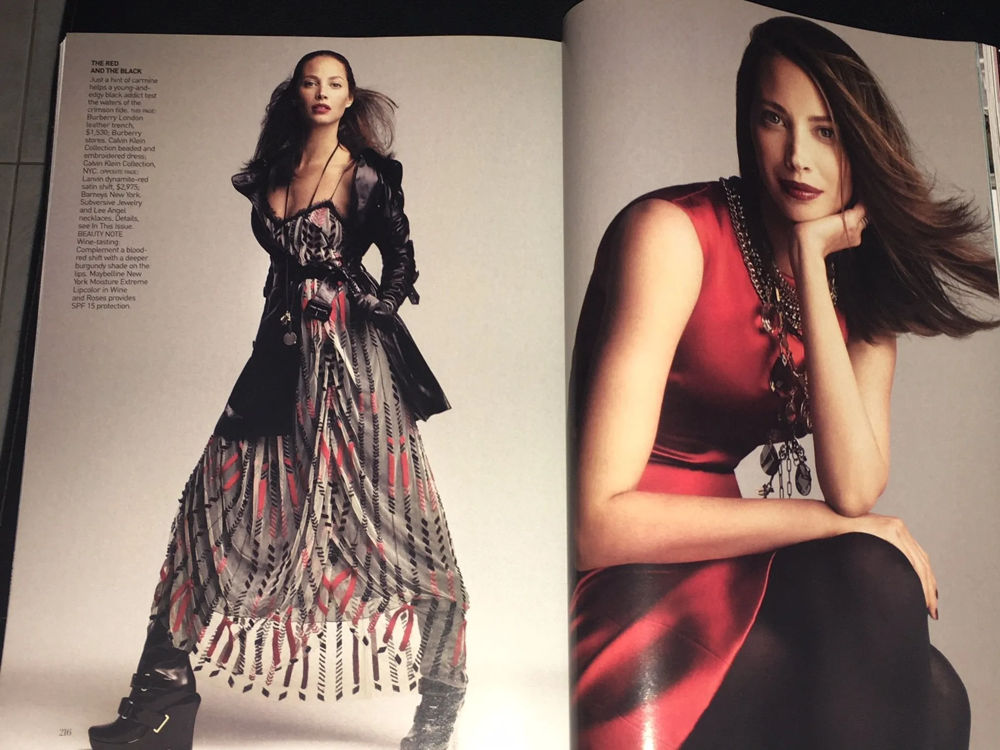 VOGUE Magazine US August 2006 LINDA EVANGELISTA Christy Turlington ANGELA LINDVALL