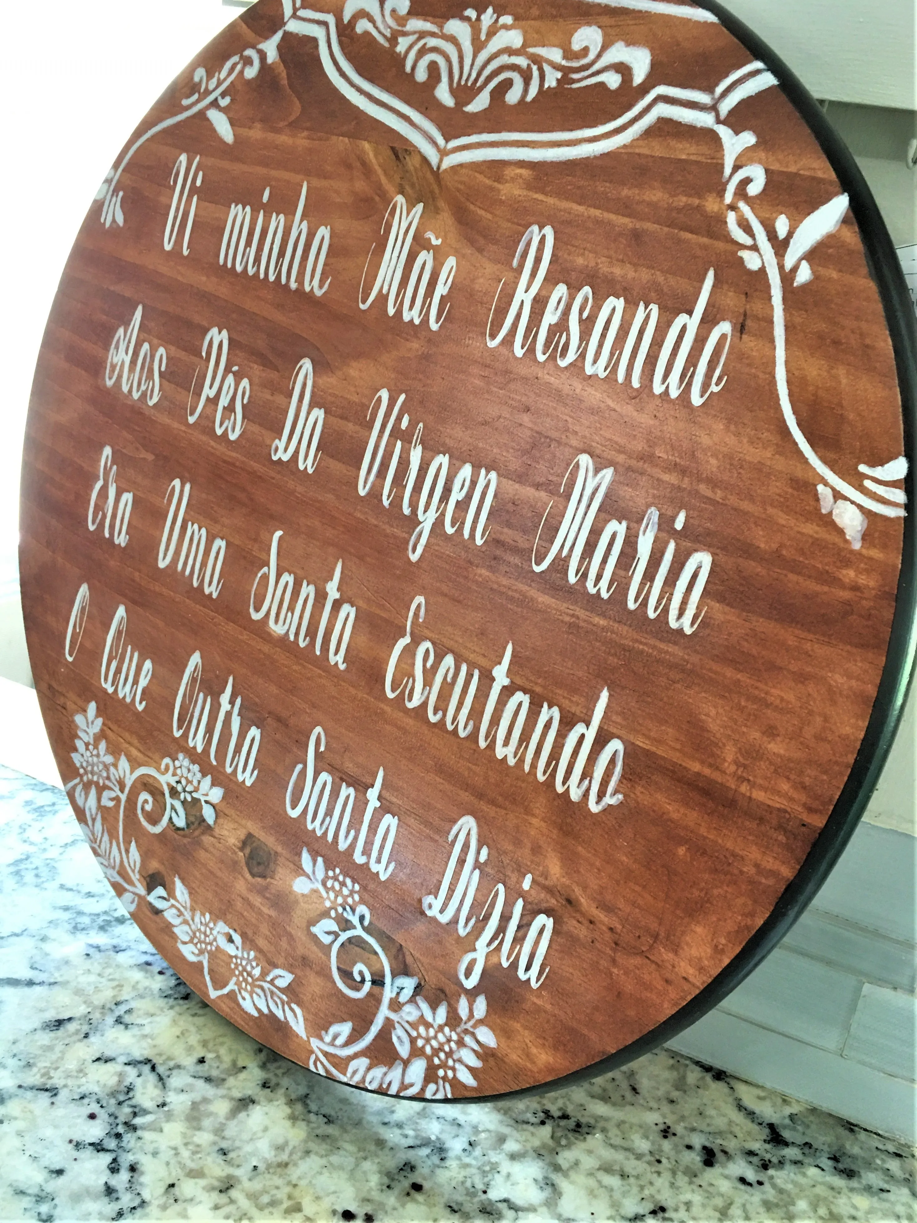 Wall Art Décor-  Wall Hangings- Wood Sign  In Portuguese-English 18"