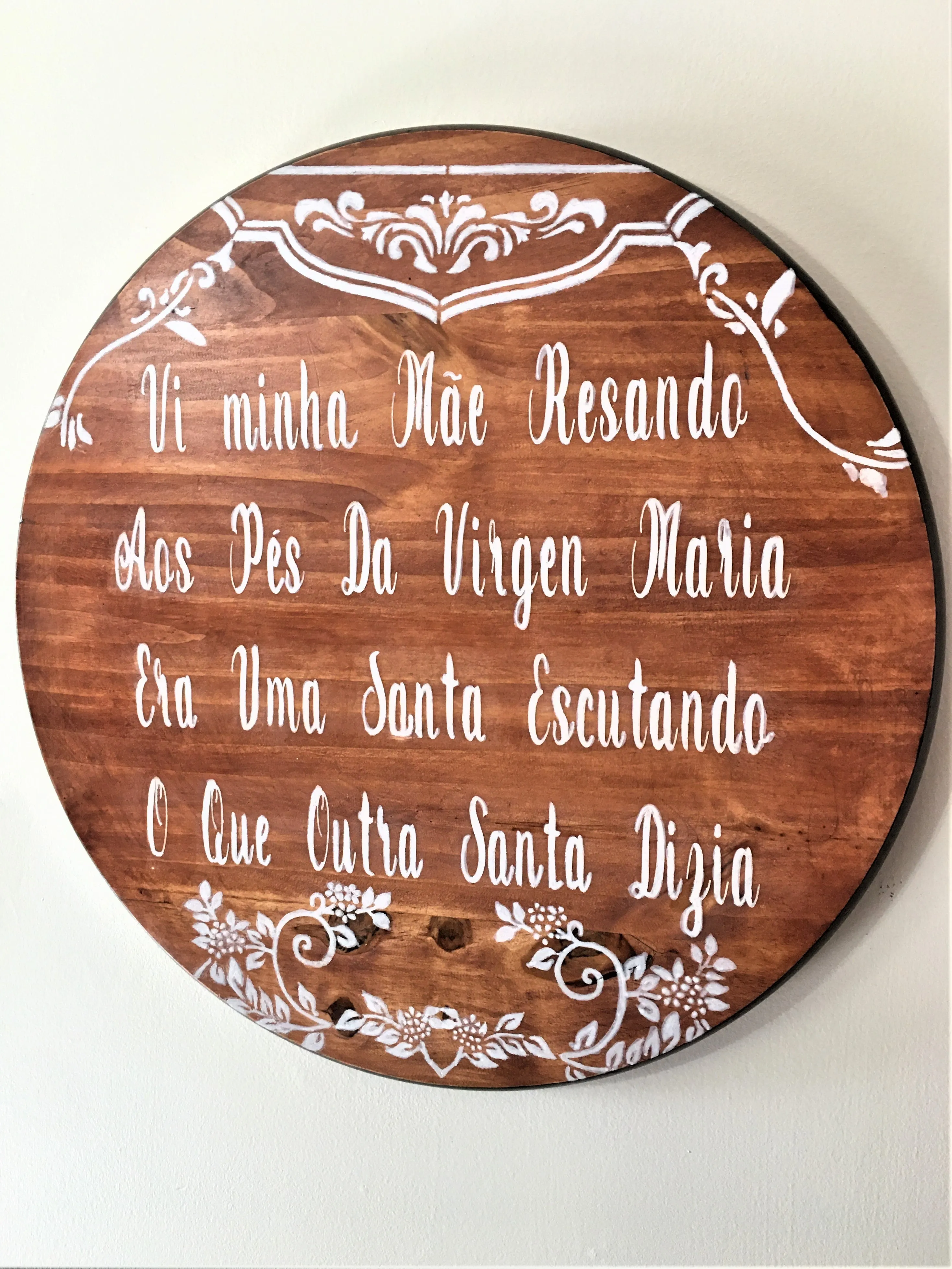 Wall Art Décor-  Wall Hangings- Wood Sign  In Portuguese-English 18"