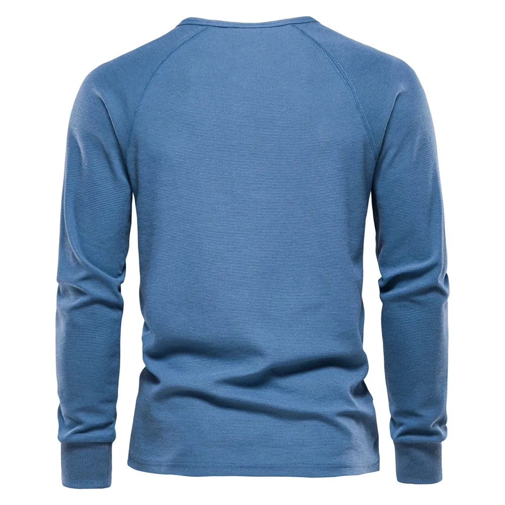 West Louis™ Men Long Sleeve Basic Breathable Pullover Shirt