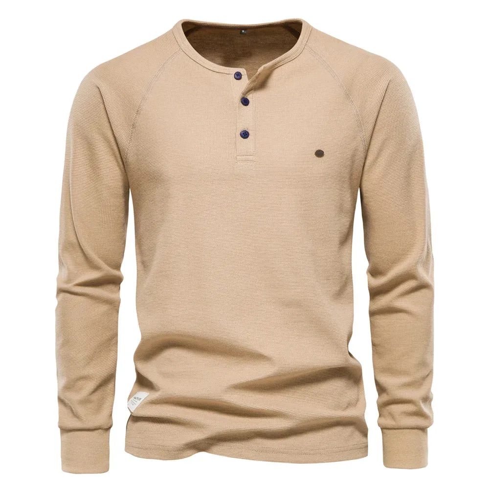 West Louis™ Men Long Sleeve Basic Breathable Pullover Shirt
