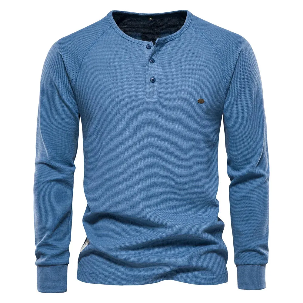 West Louis™ Men Long Sleeve Basic Breathable Pullover Shirt