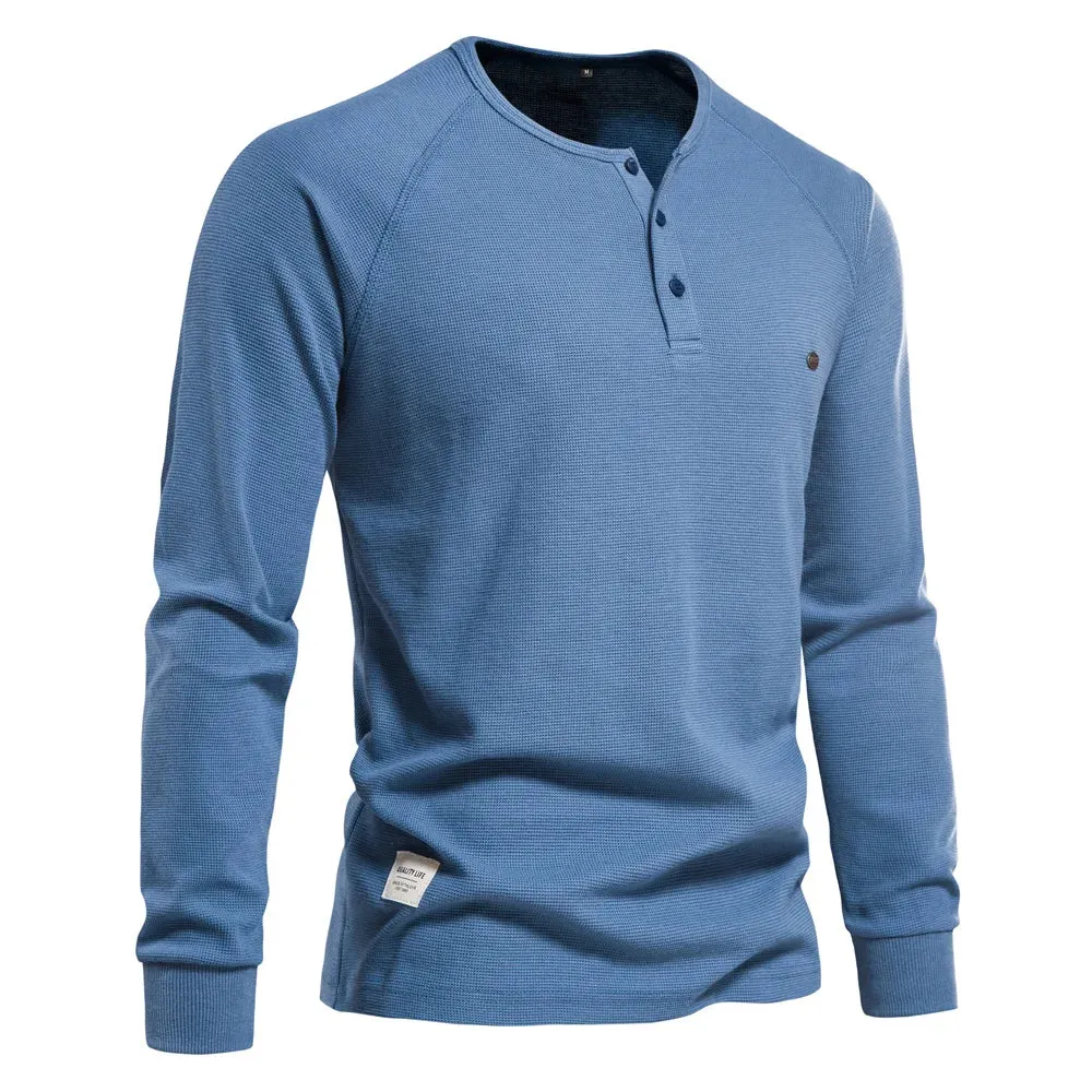 West Louis™ Men Long Sleeve Basic Breathable Pullover Shirt