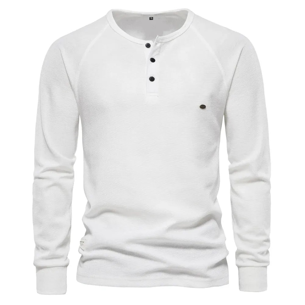 West Louis™ Men Long Sleeve Basic Breathable Pullover Shirt