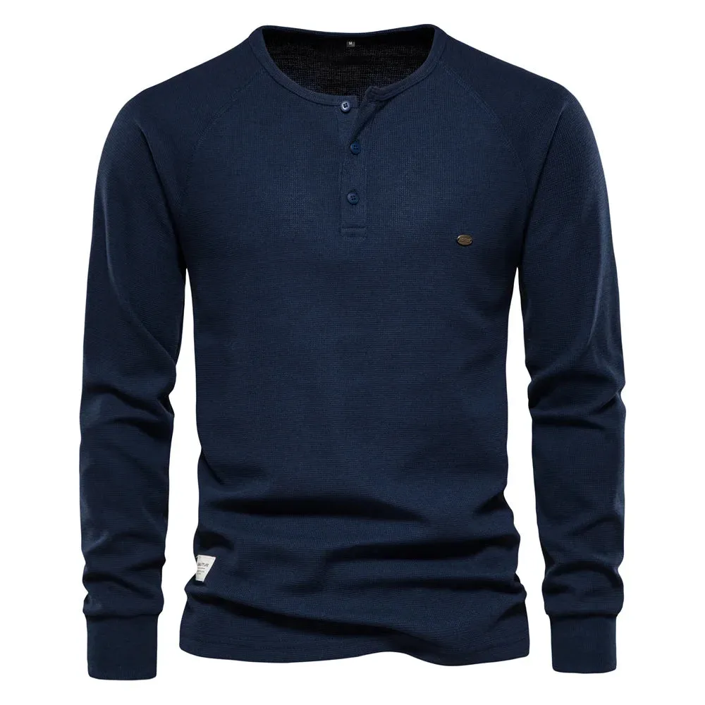 West Louis™ Men Long Sleeve Basic Breathable Pullover Shirt