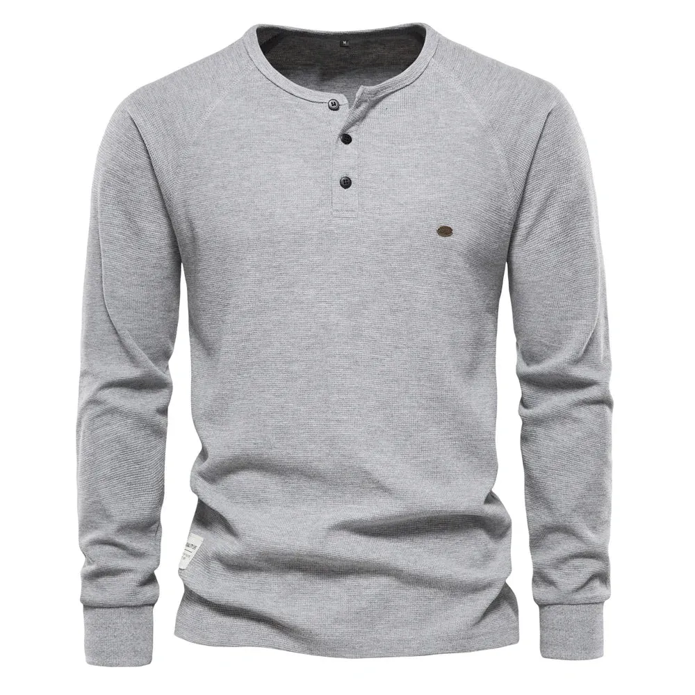 West Louis™ Men Long Sleeve Basic Breathable Pullover Shirt
