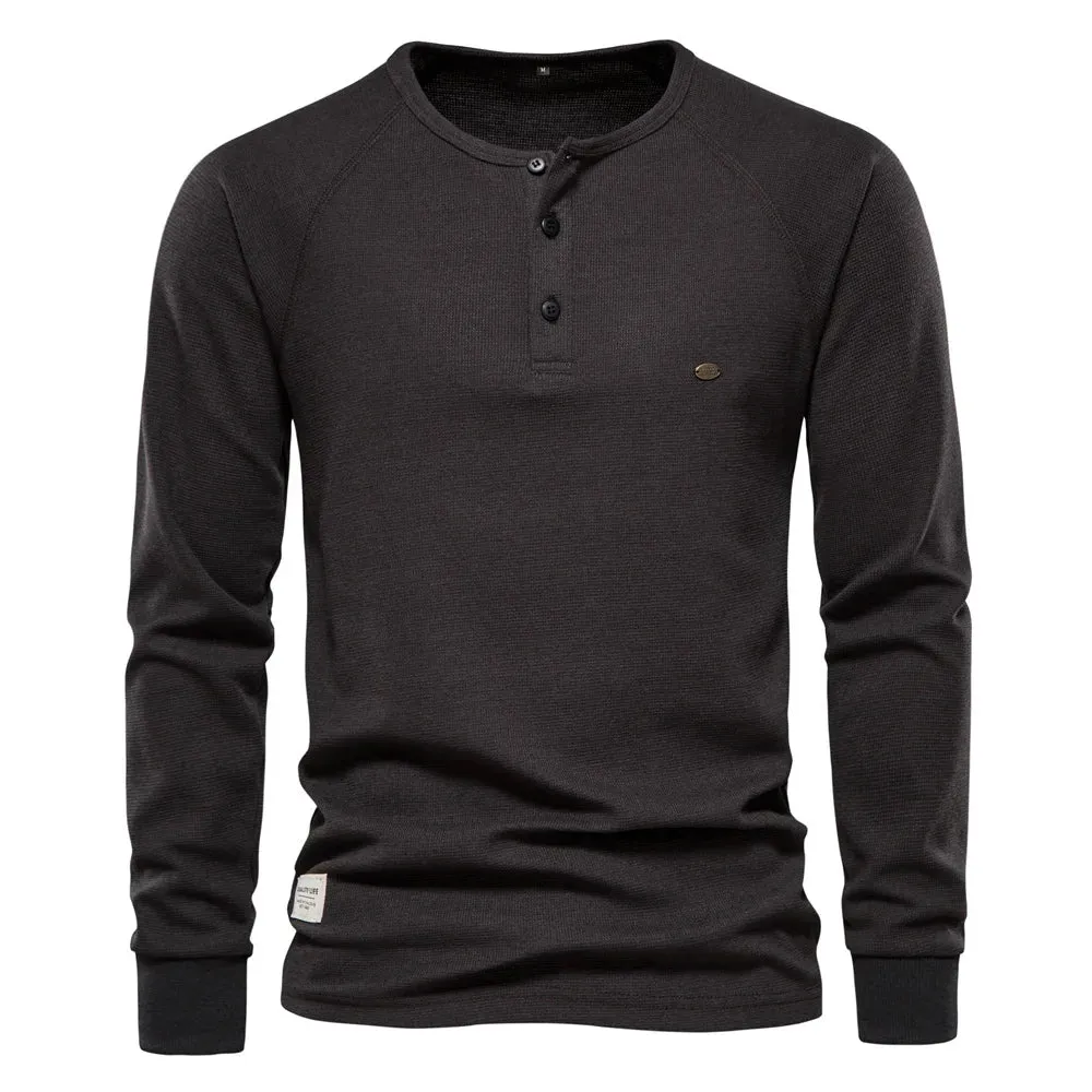 West Louis™ Men Long Sleeve Basic Breathable Pullover Shirt