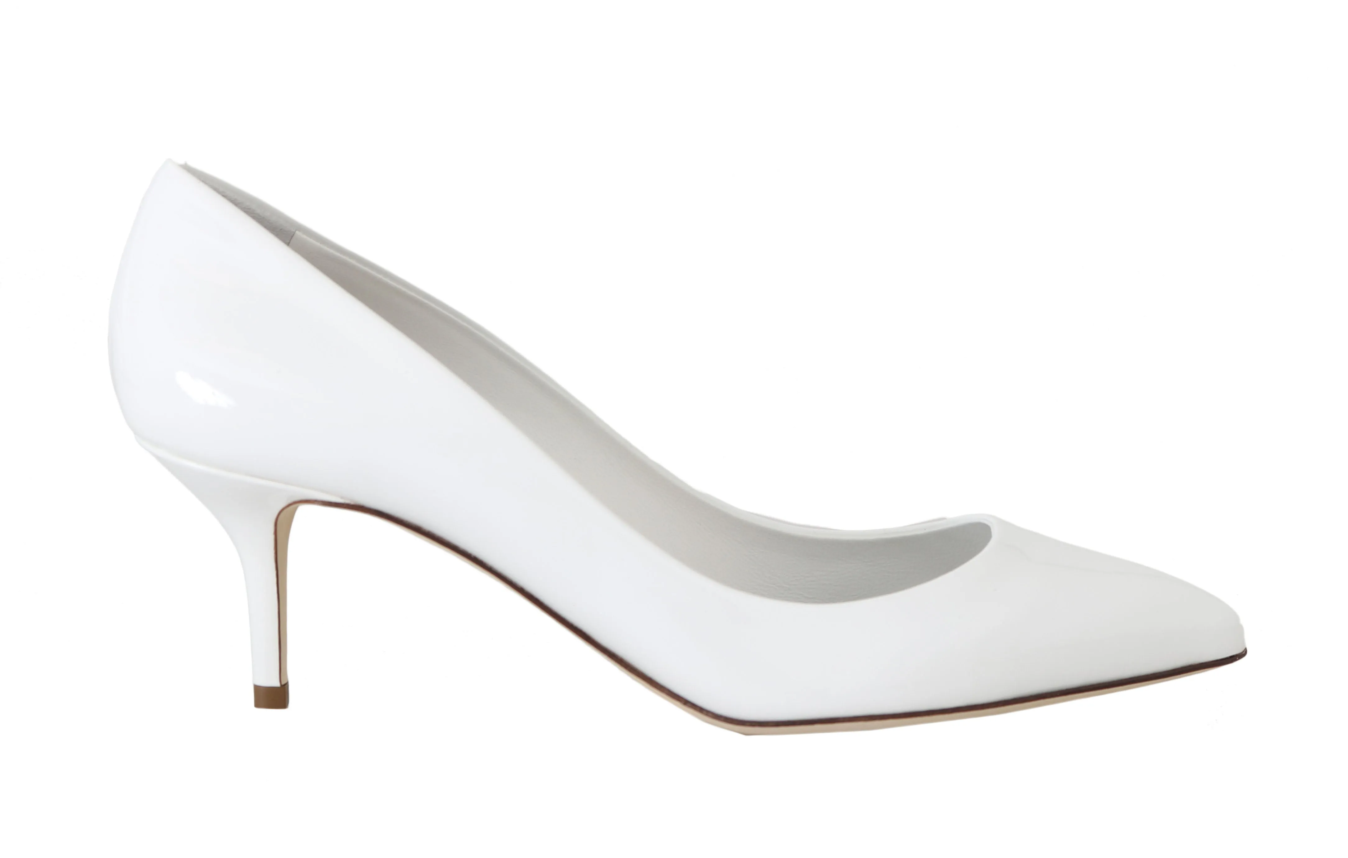 White Bellucci Leather Classic Pumps