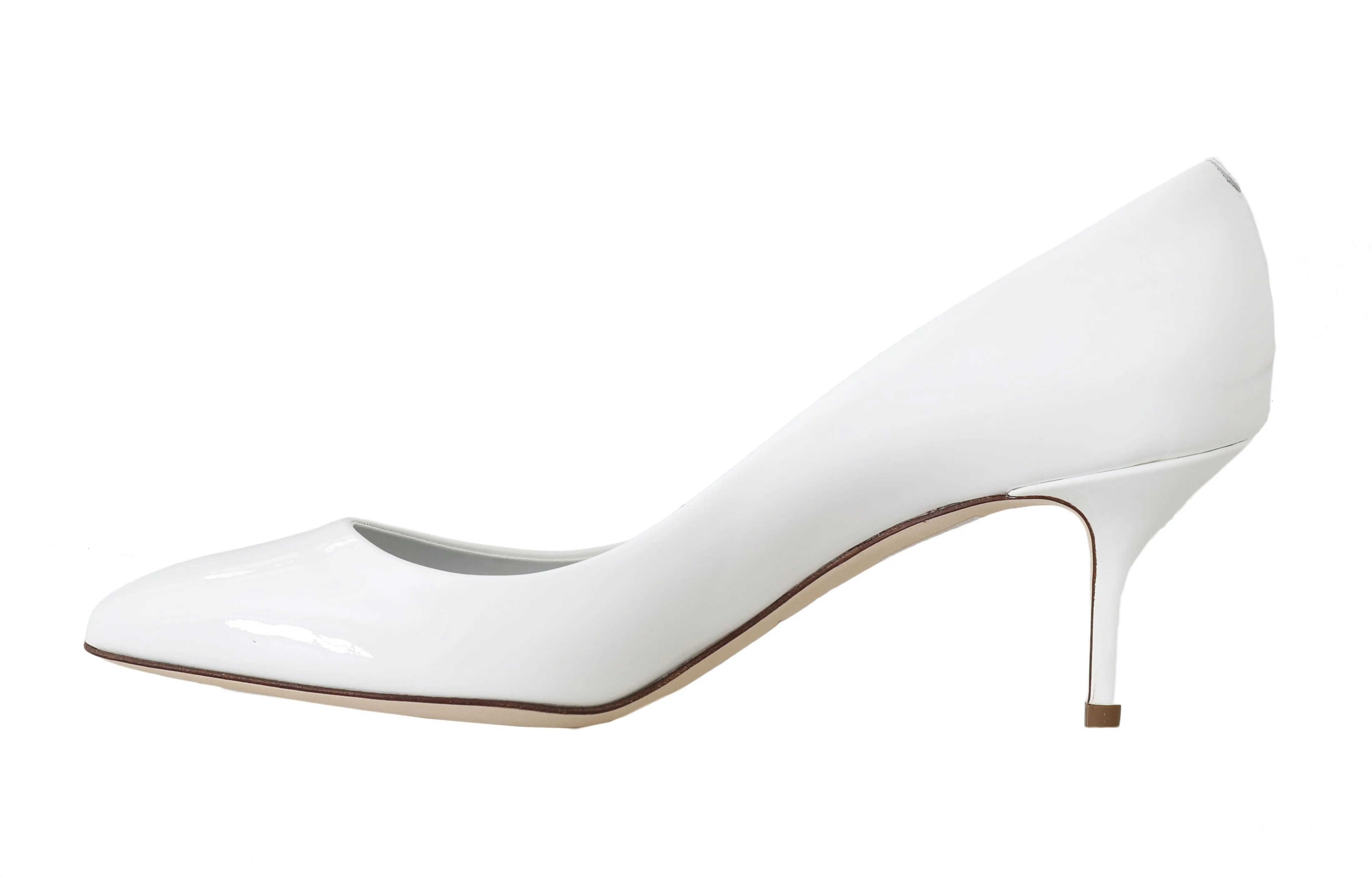 White Bellucci Leather Classic Pumps