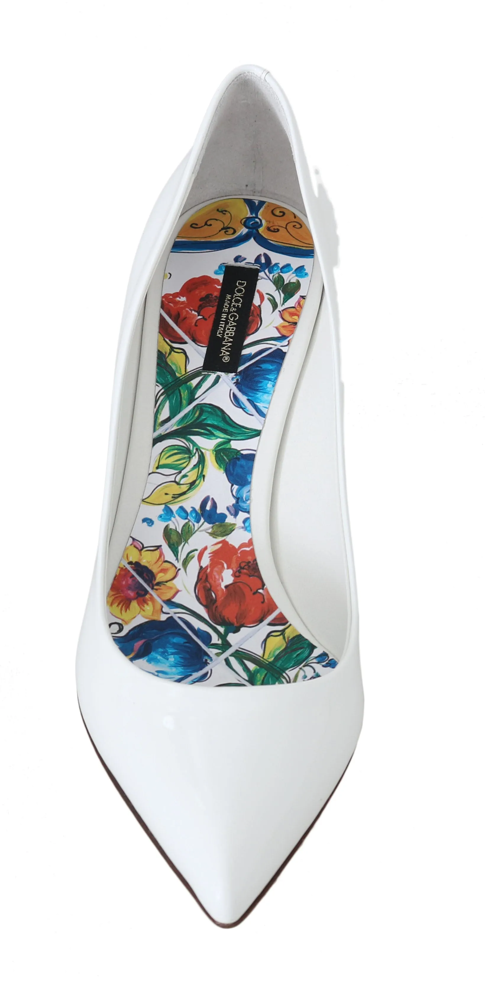 White Bellucci Leather Classic Pumps