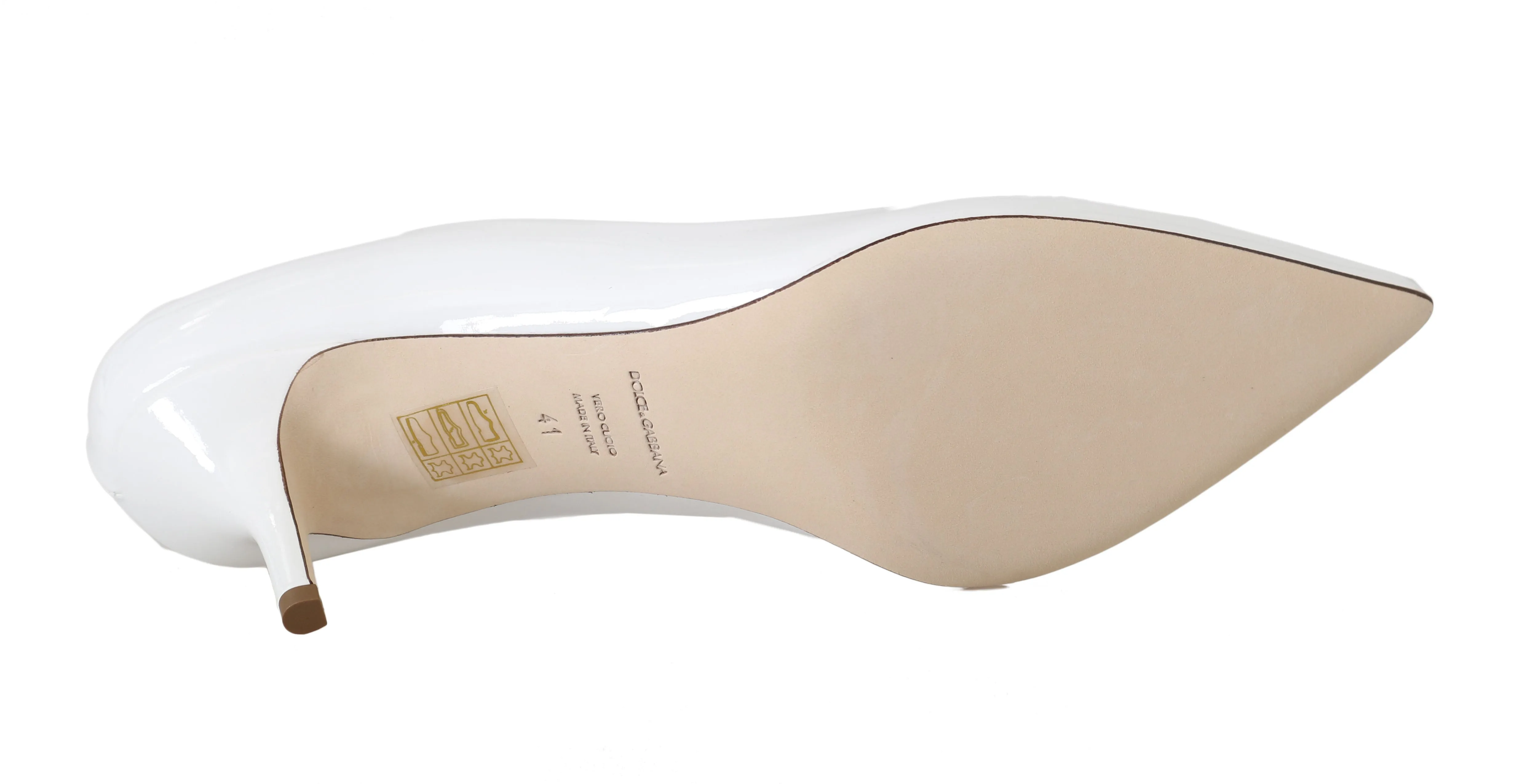 White Bellucci Leather Classic Pumps