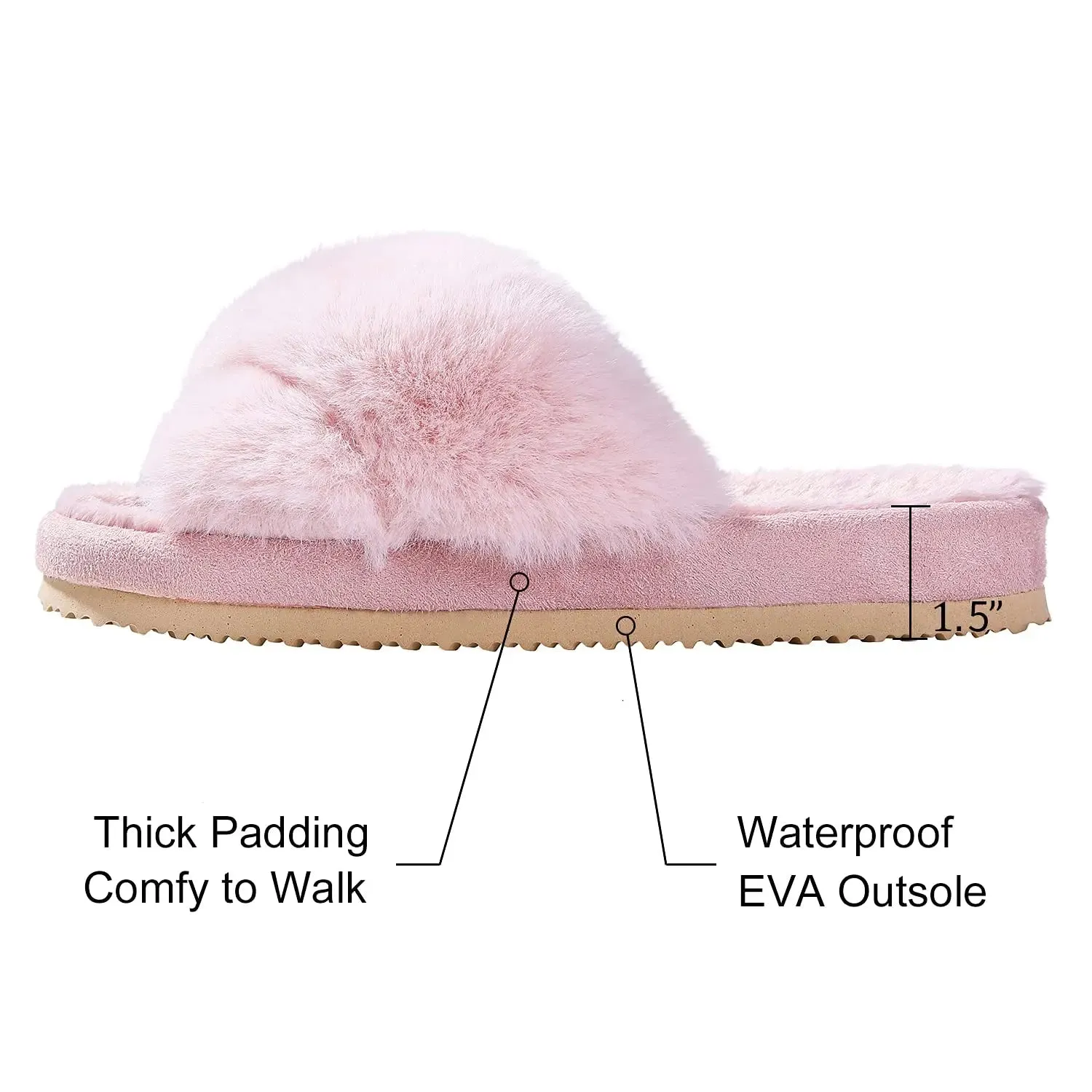 Winter Casual Fluffy Soft Warm Slippers