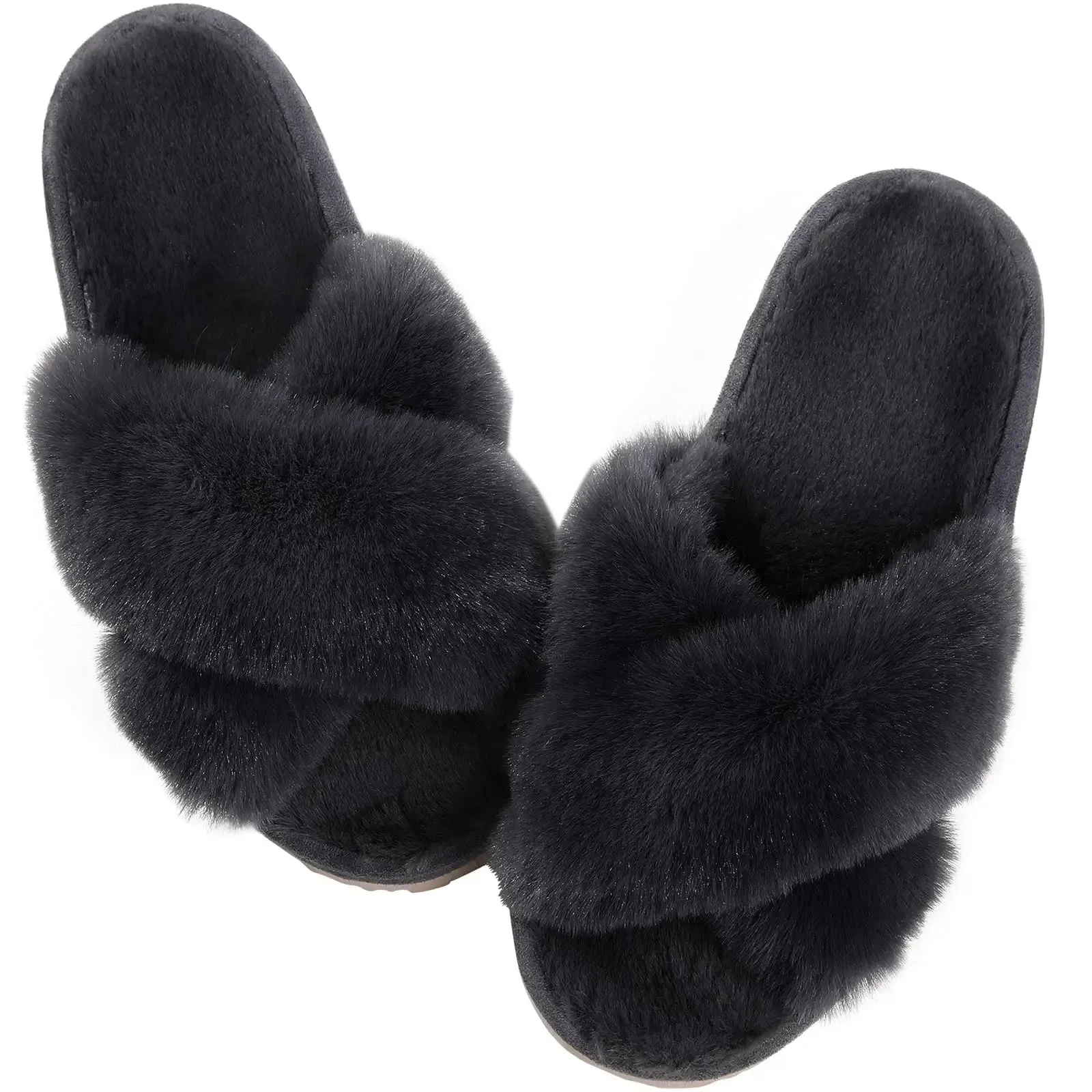 Winter Casual Fluffy Soft Warm Slippers