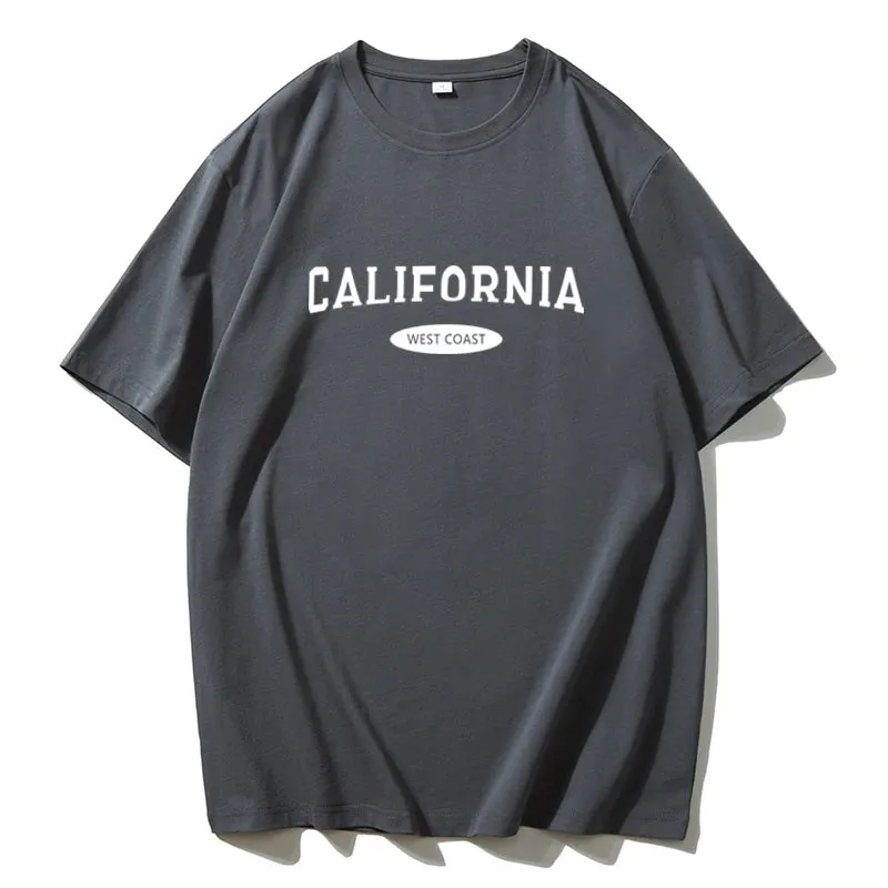 Women Simple Letter Print Cotton T-shirts