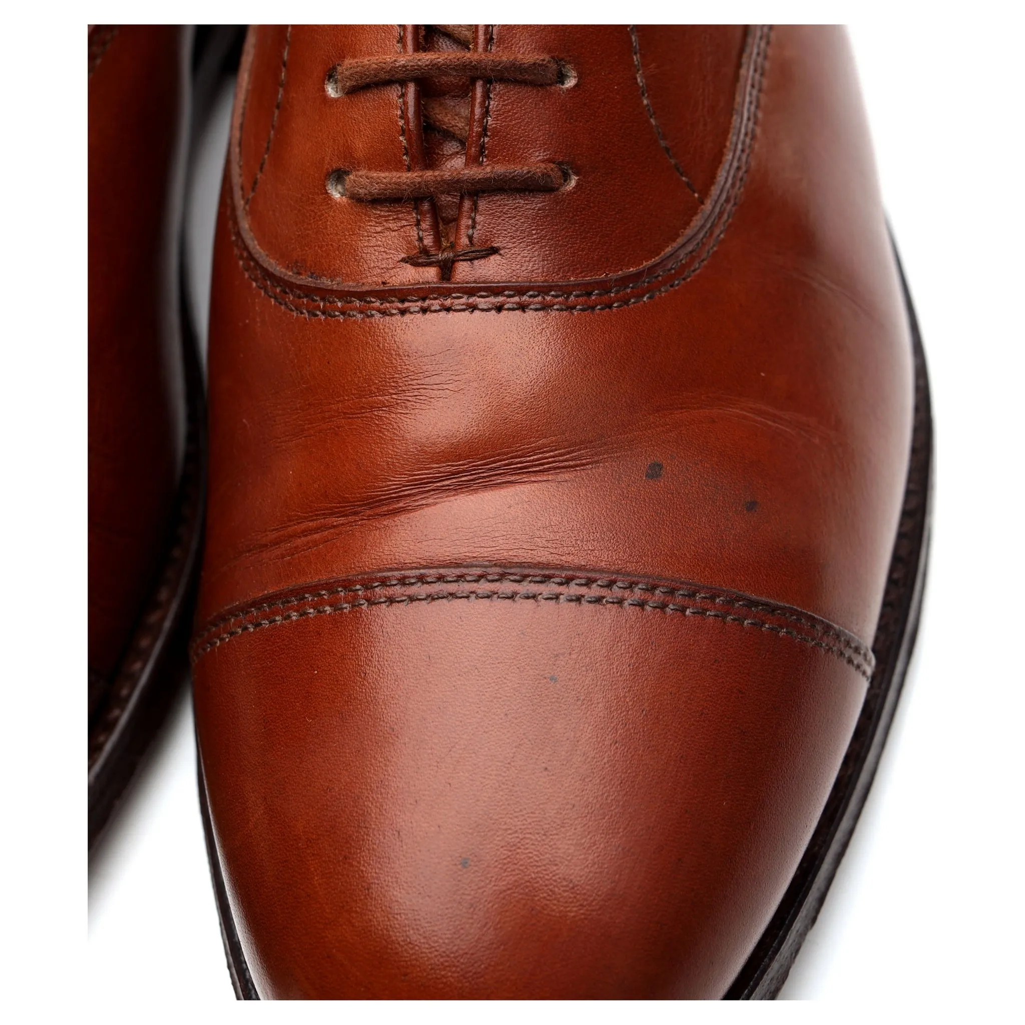 Women's 'Ashby' Tan Brown Leather Oxford UK 4.5 C