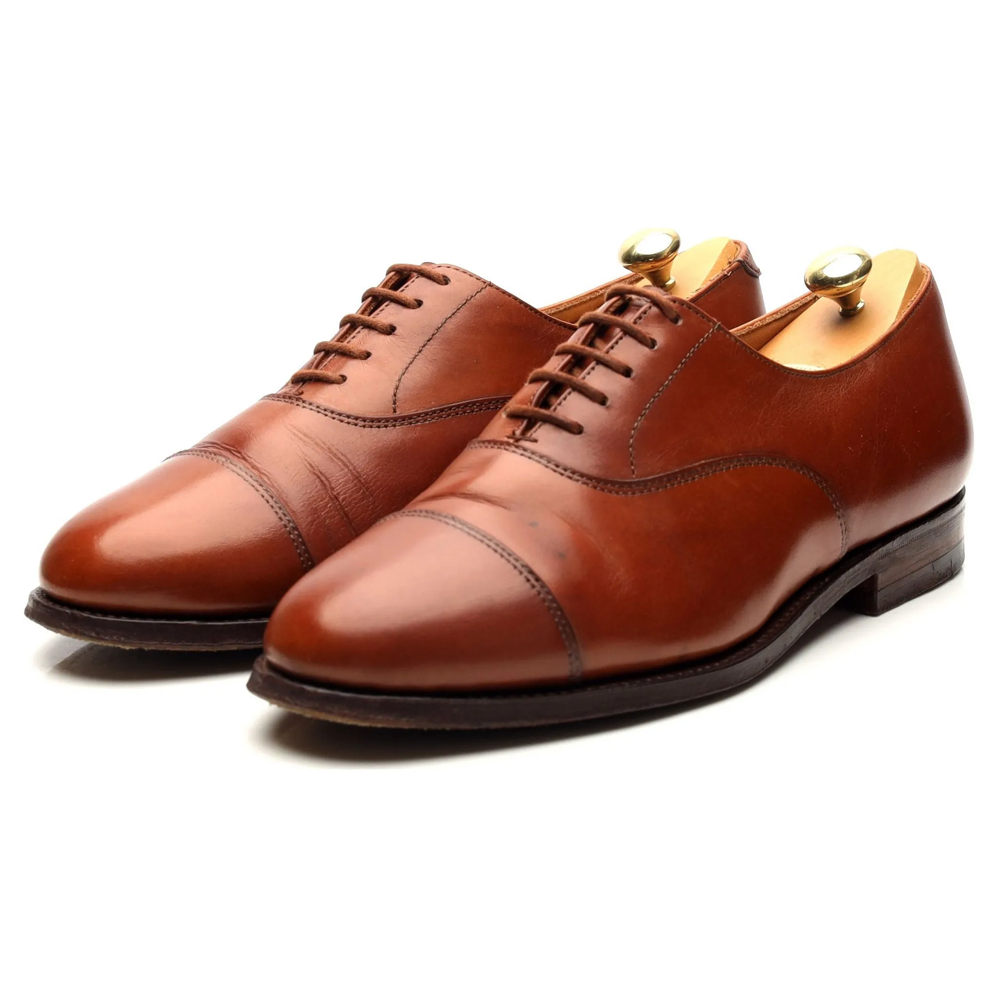 Women's 'Ashby' Tan Brown Leather Oxford UK 4.5 C