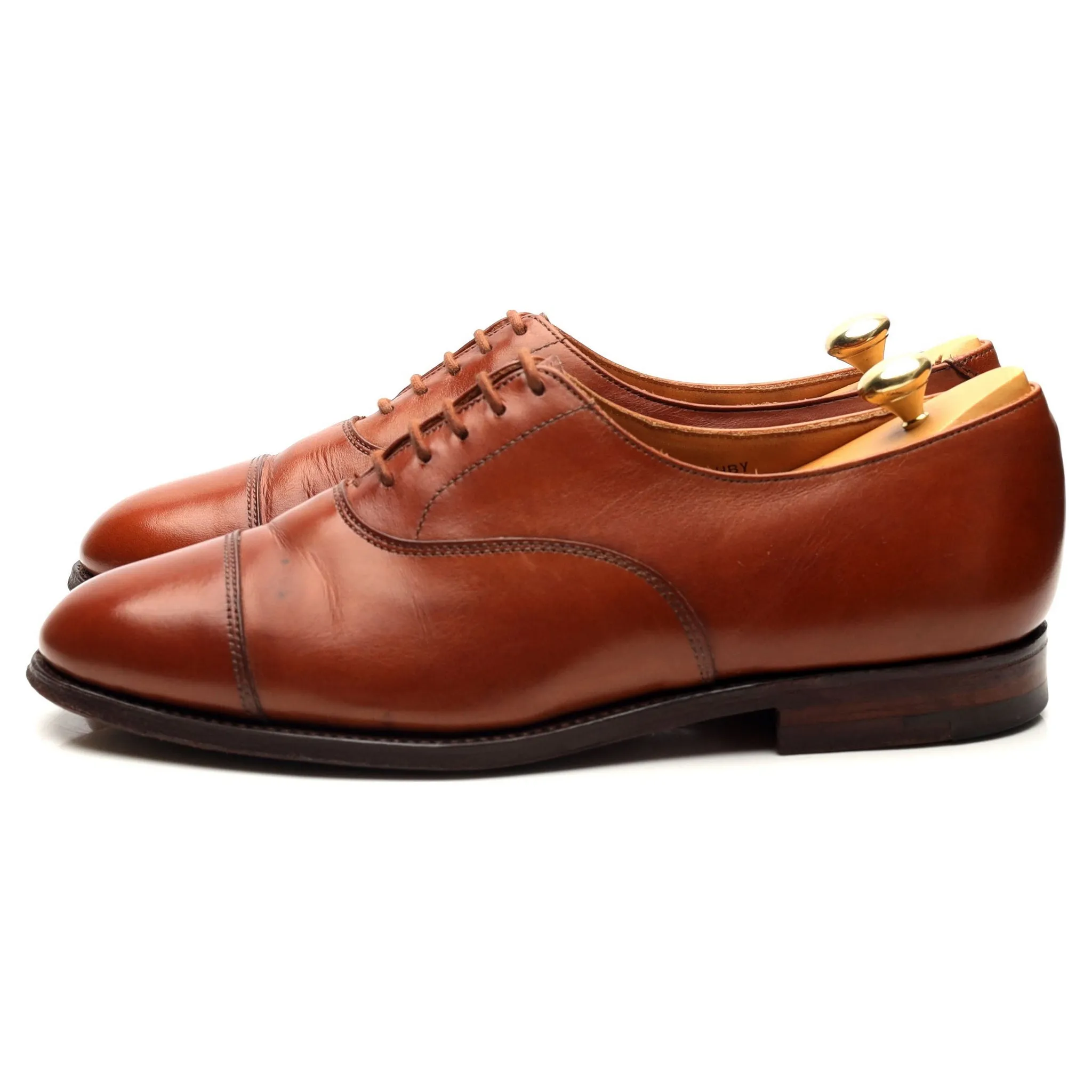 Women's 'Ashby' Tan Brown Leather Oxford UK 4.5 C