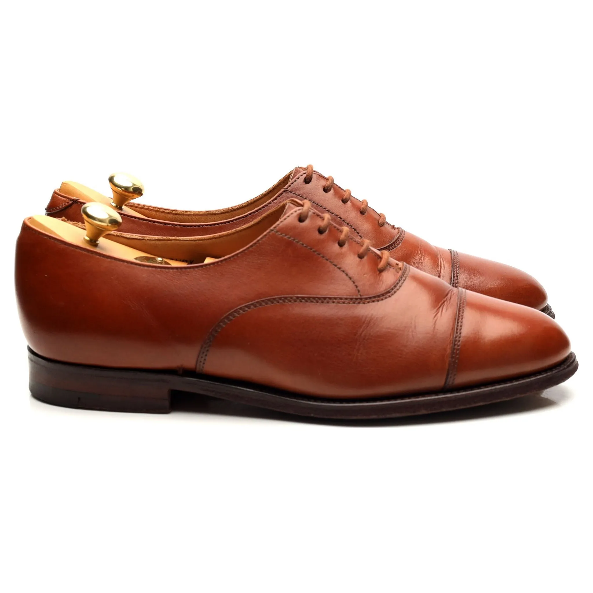 Women's 'Ashby' Tan Brown Leather Oxford UK 4.5 C