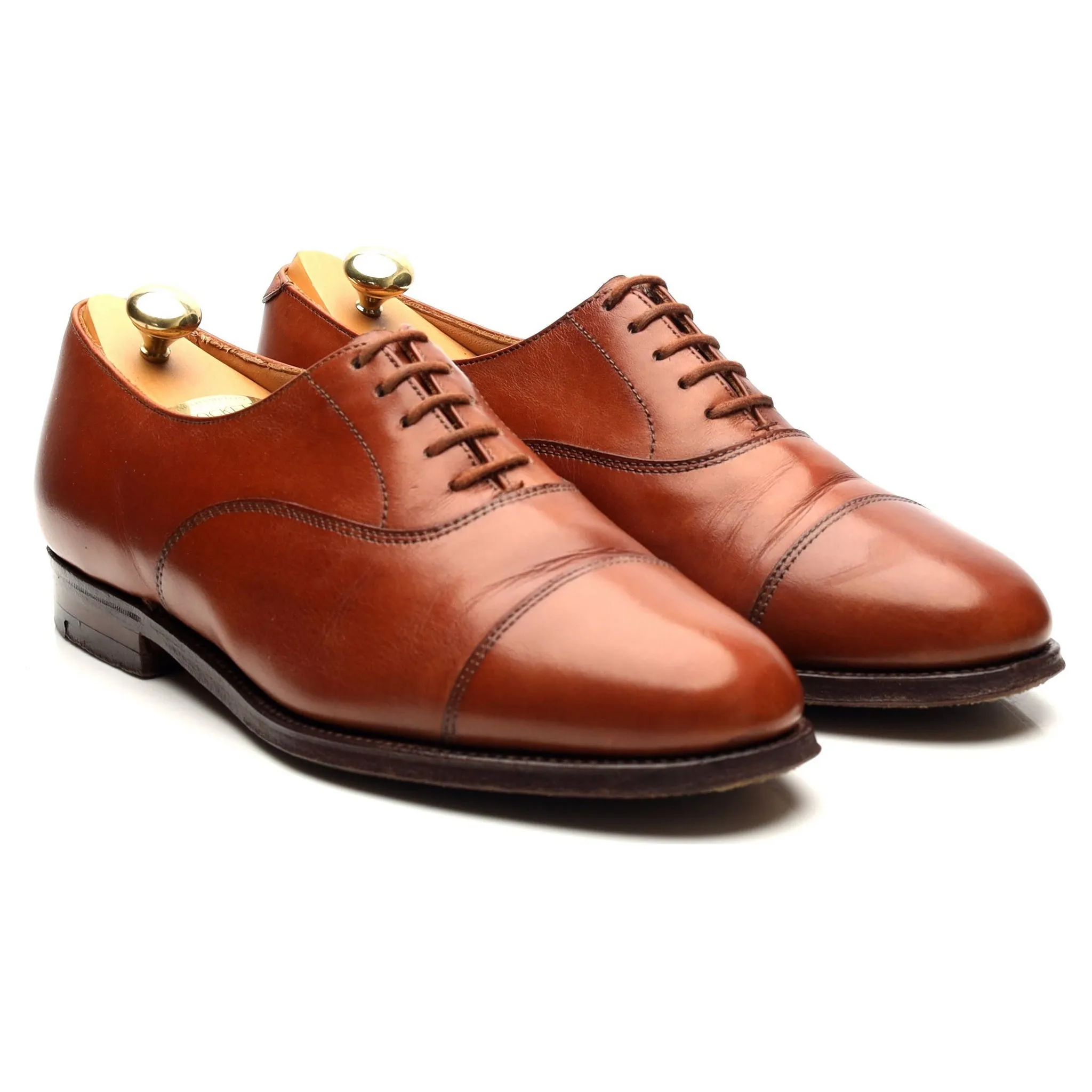 Women's 'Ashby' Tan Brown Leather Oxford UK 4.5 C