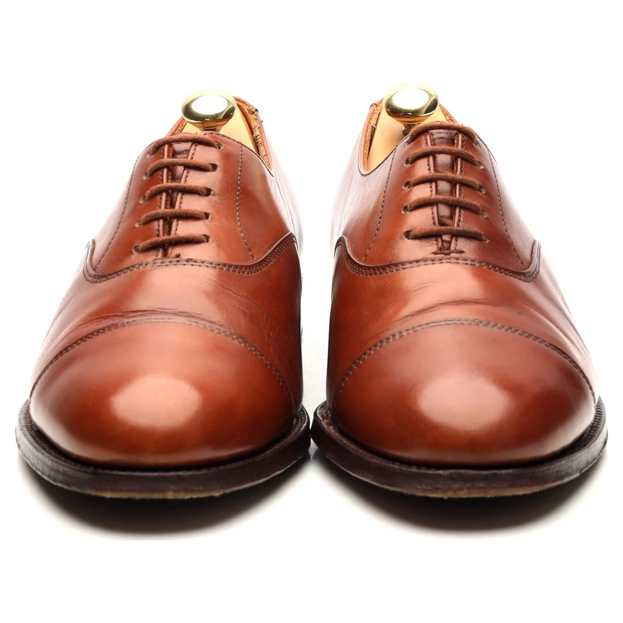 Women's 'Ashby' Tan Brown Leather Oxford UK 4.5 C