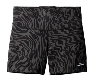 WOMEN'S BROOKS SPARK 5" SHORT TIGHT | OBSIDIAN SPEEDSCAPE