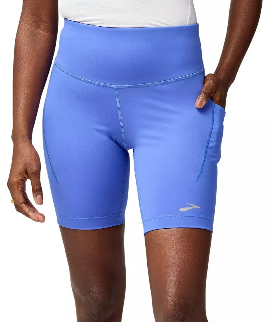 WOMEN'S BROOKS SPARK 8" SHORT TIGHT | BLUEBELL