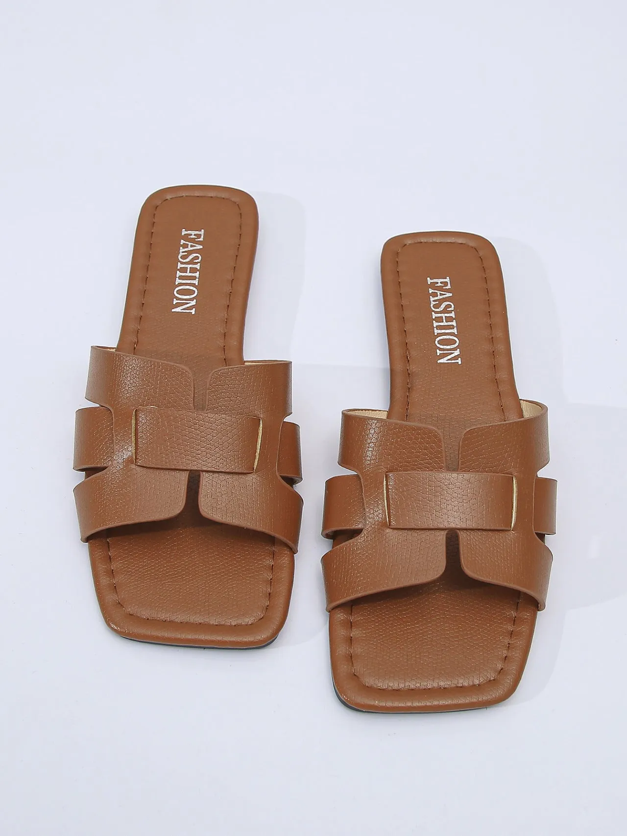 Women's Casual Double Button Cork Slippers