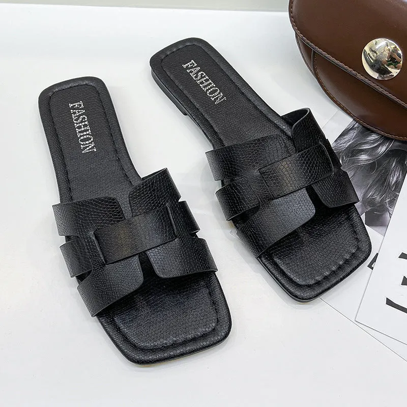 Women's Casual Double Button Cork Slippers