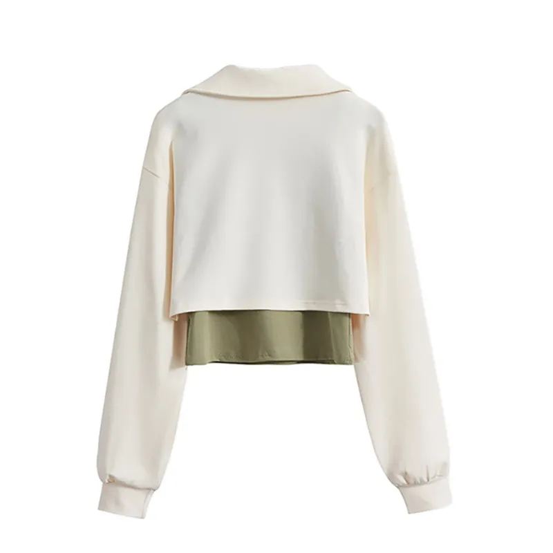 Women's Casual Polo Collar Sweatshirt