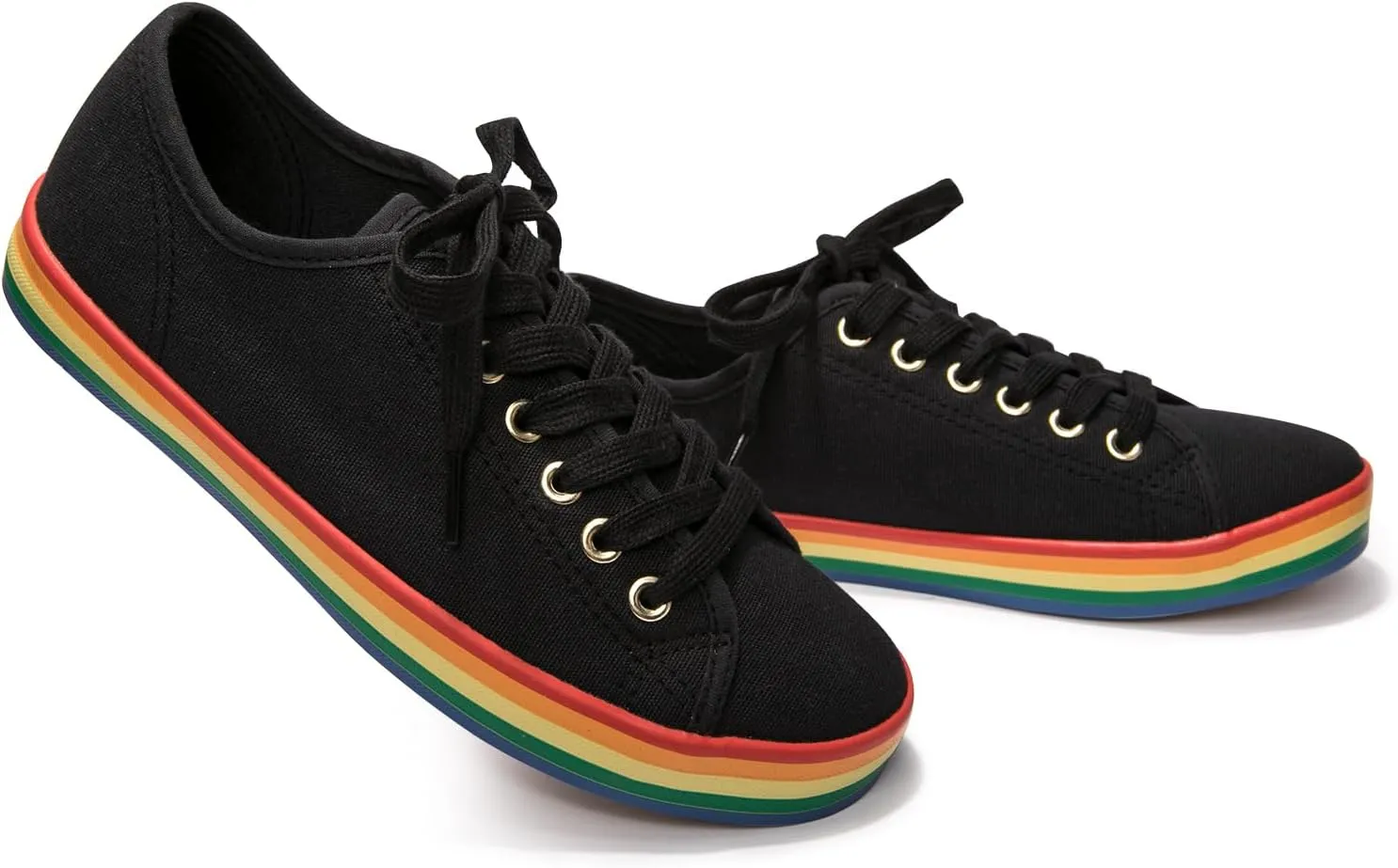 Women's Low Top Canvas Shoes Lace up Casual Comfort Walking Shoes