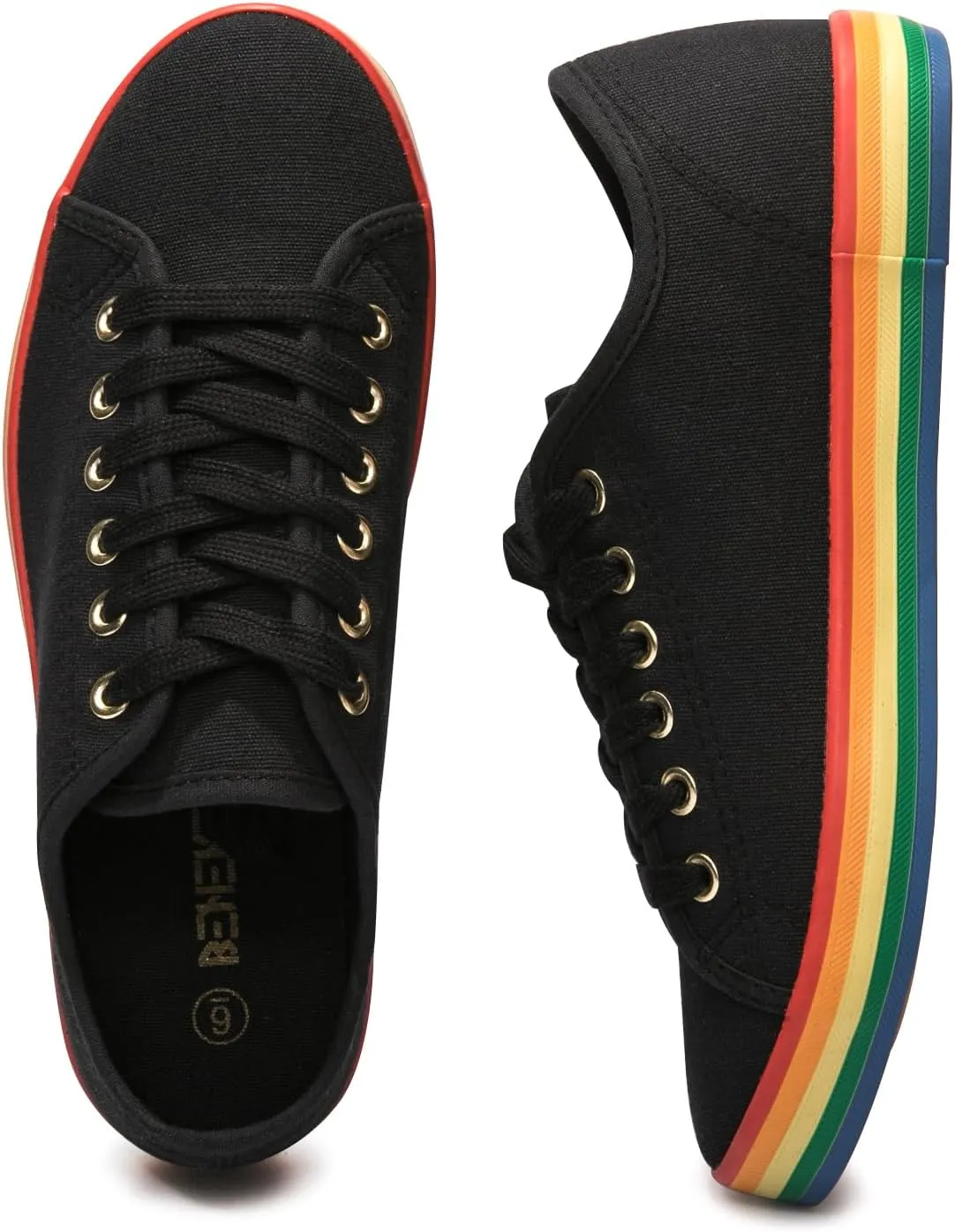 Women's Low Top Canvas Shoes Lace up Casual Comfort Walking Shoes