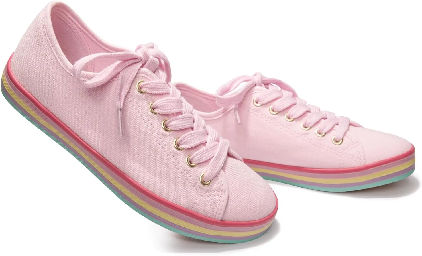 Women's Low Top Canvas Shoes Lace up Casual Comfort Walking Shoes