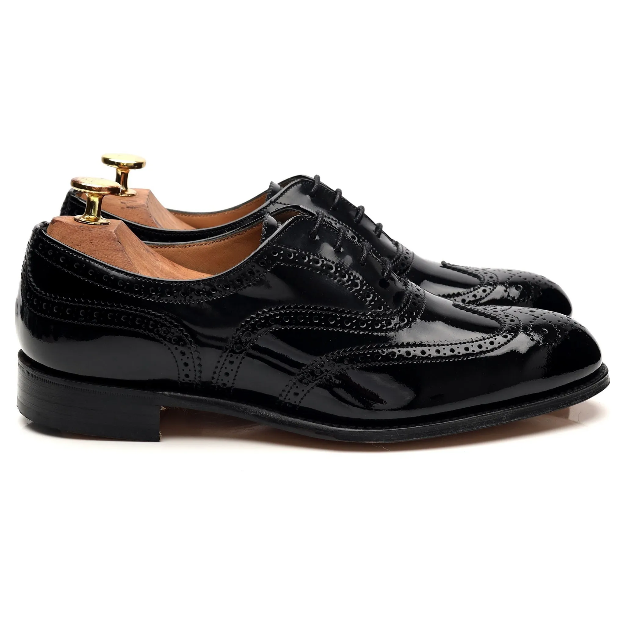 Women's 'Maisie' Black Patent Leather Oxford Brogue UK 4.5 D