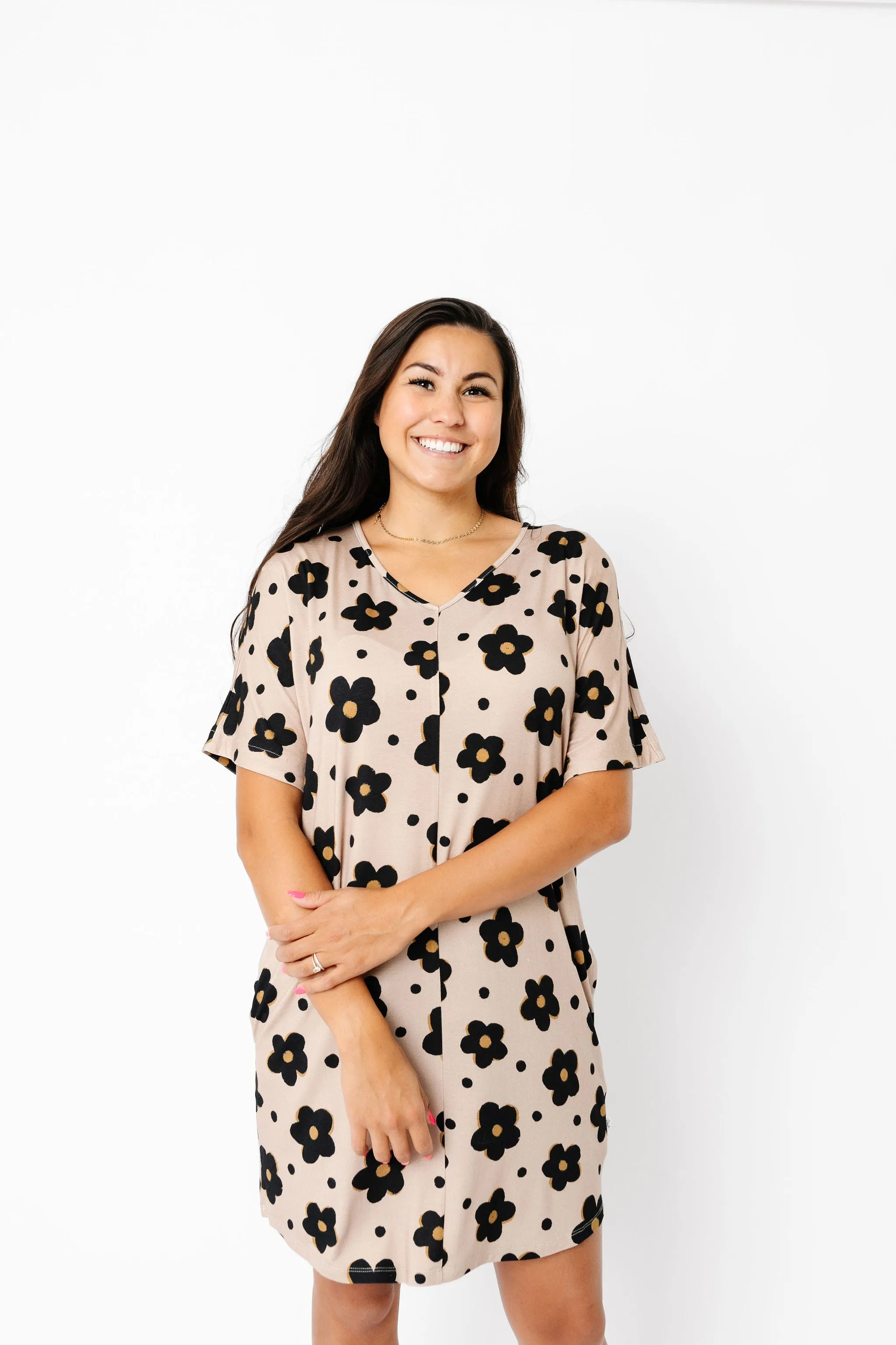 Women's Nightgown - Gemma In Tan