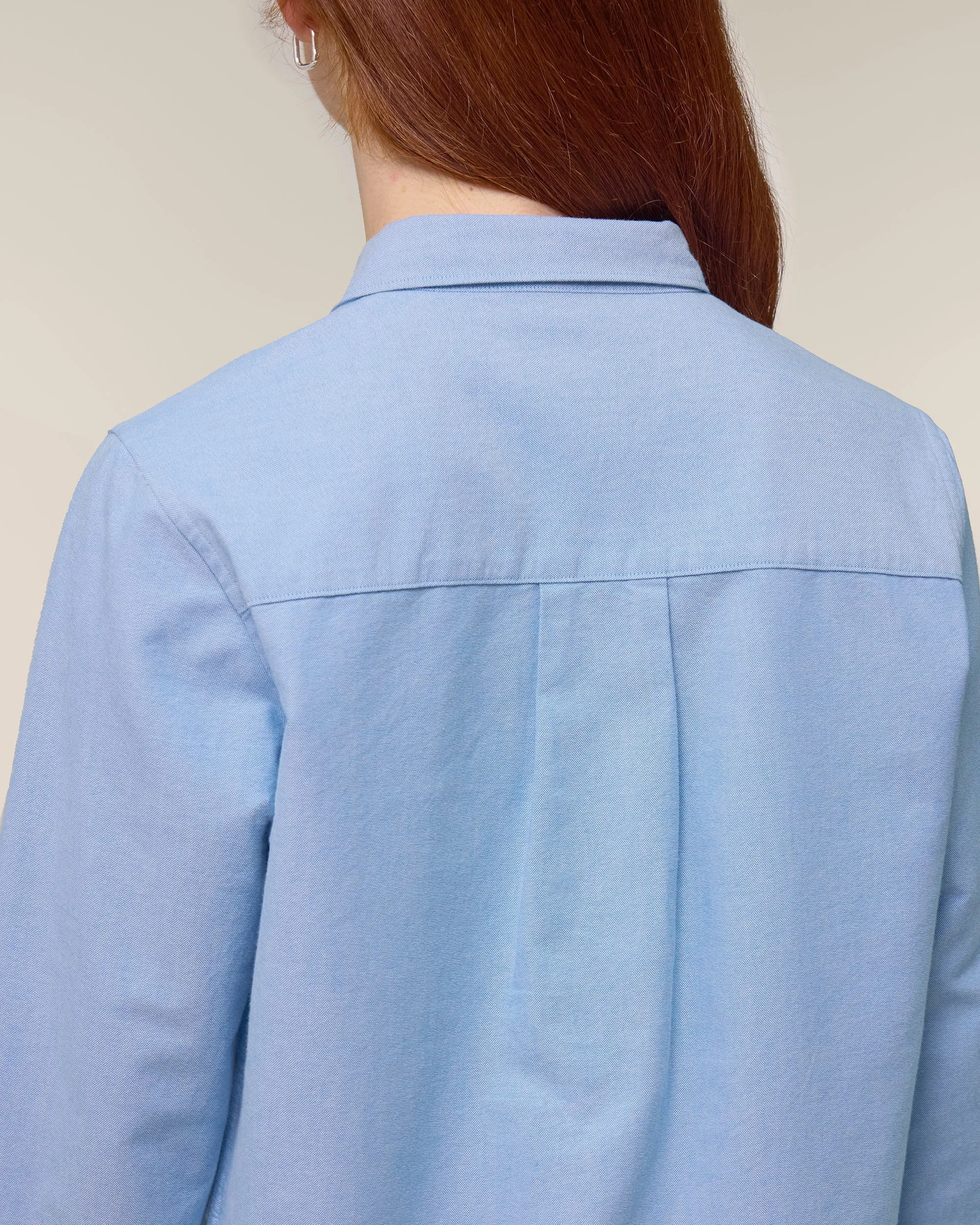 Women's Oxford Shirt | Blue with Blue Swallows